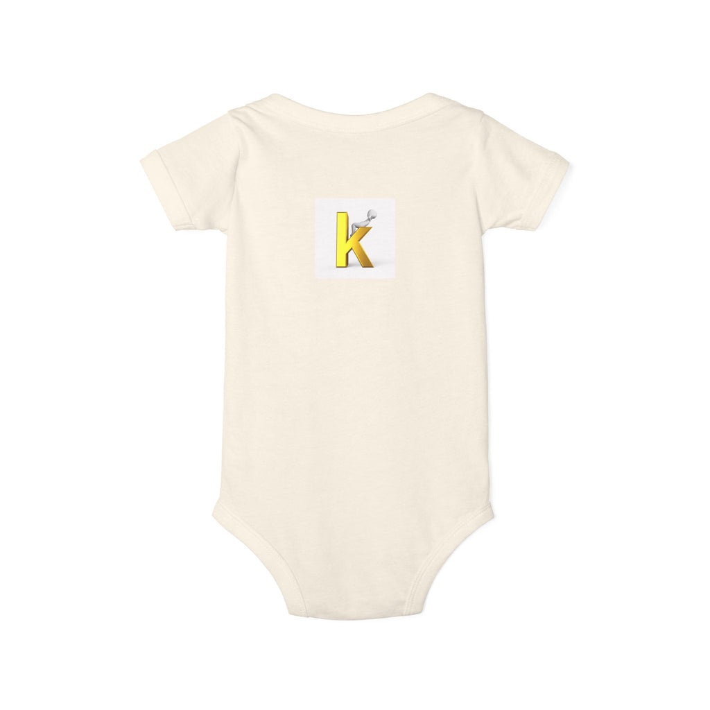 Yellow Letter K Initial Onesie | Infant One Piece
