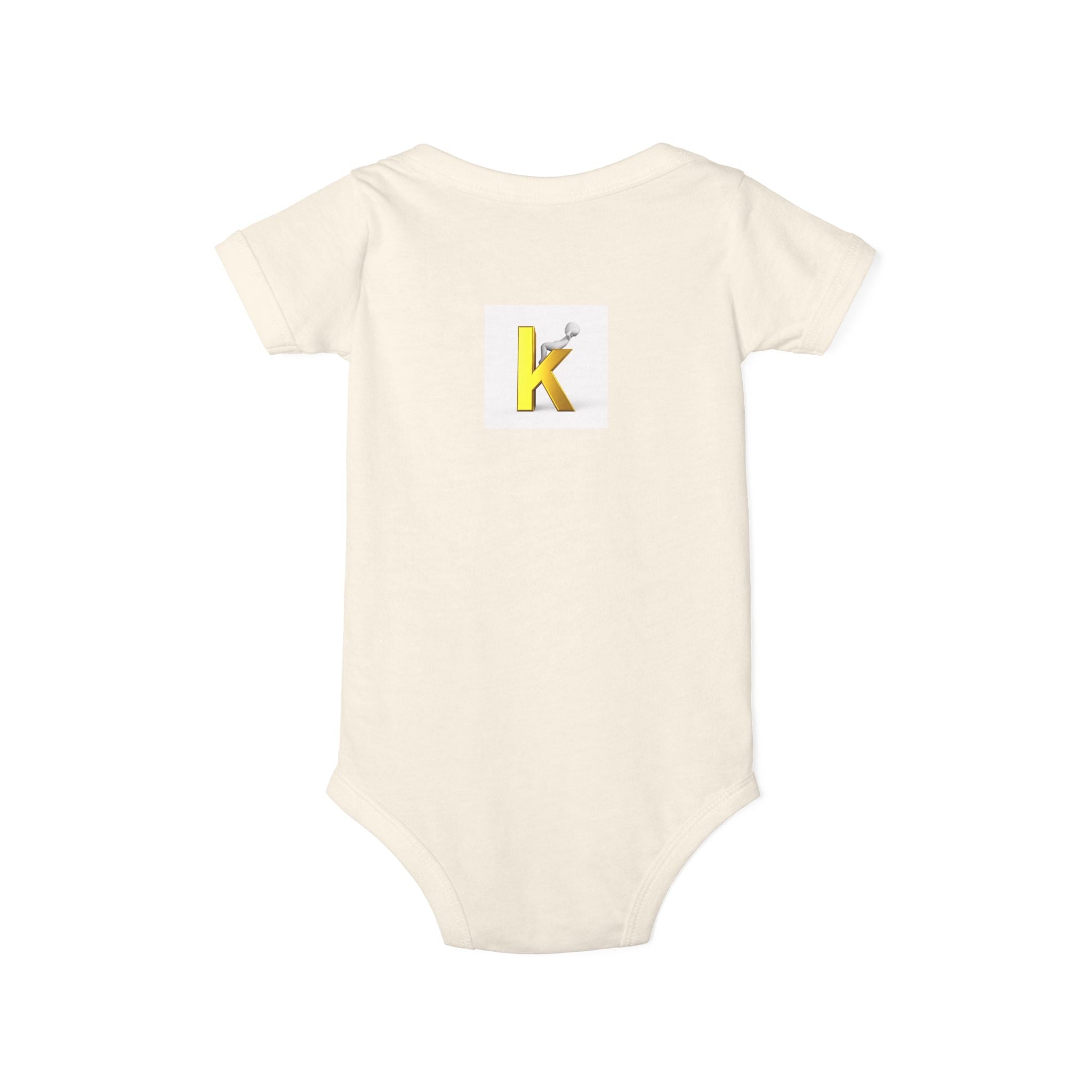 Yellow Letter K Initial Onesie | Infant One Piece