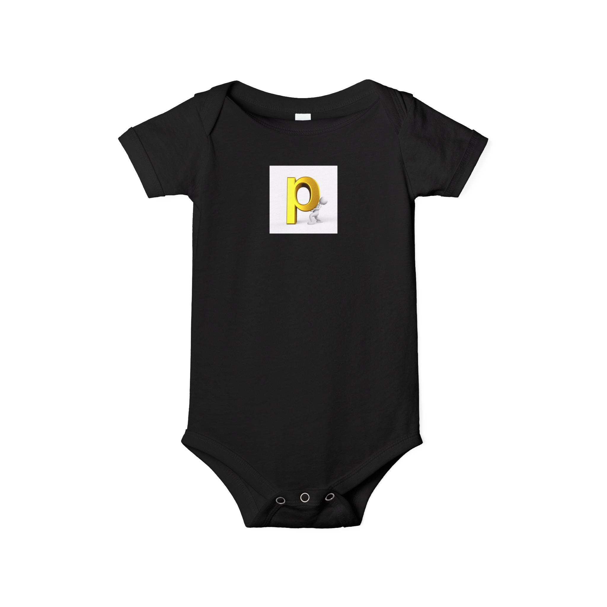 Body bébé Lettre P jaune | Grenouillère bébé