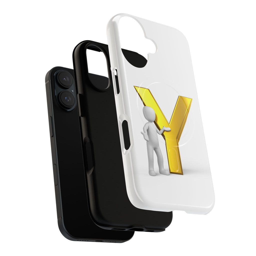 Gold Letter Y Phone Case | Monogram iPhone Magnetic Case