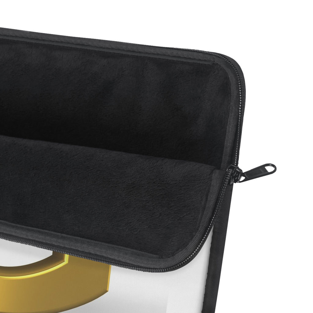 Gold Letter G with 3D Figure Laptop Sleeve | Monogram Initial Case