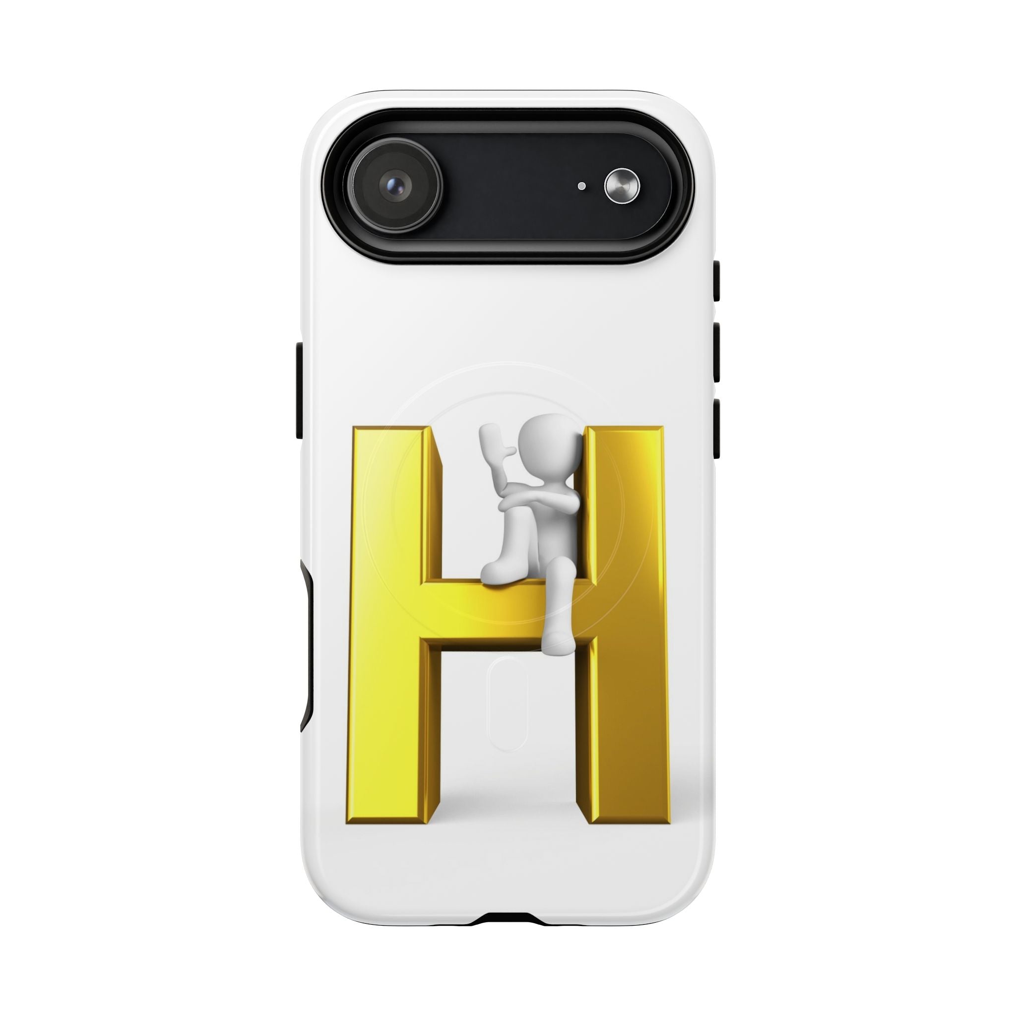 Coque de téléphone Grimpante Lettre H Dorée | Coque Magnétique Robuste