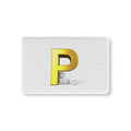 Gold Letter P Baby Fitted Crib Sheet | Monogram Initial Nursery