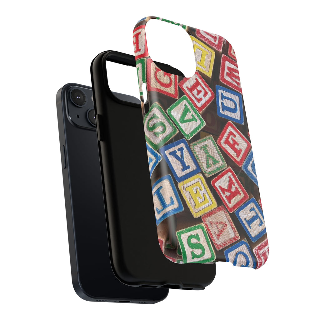 Vintage Alphabet Blocks Phone Case | Tough Magnetic Case
