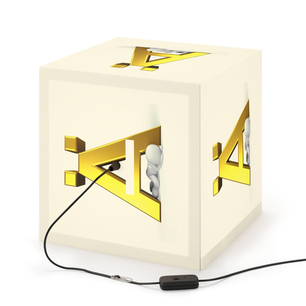 Gold Letter Ä Light Cube Lamp | Alphabet Initial Accent Lighting