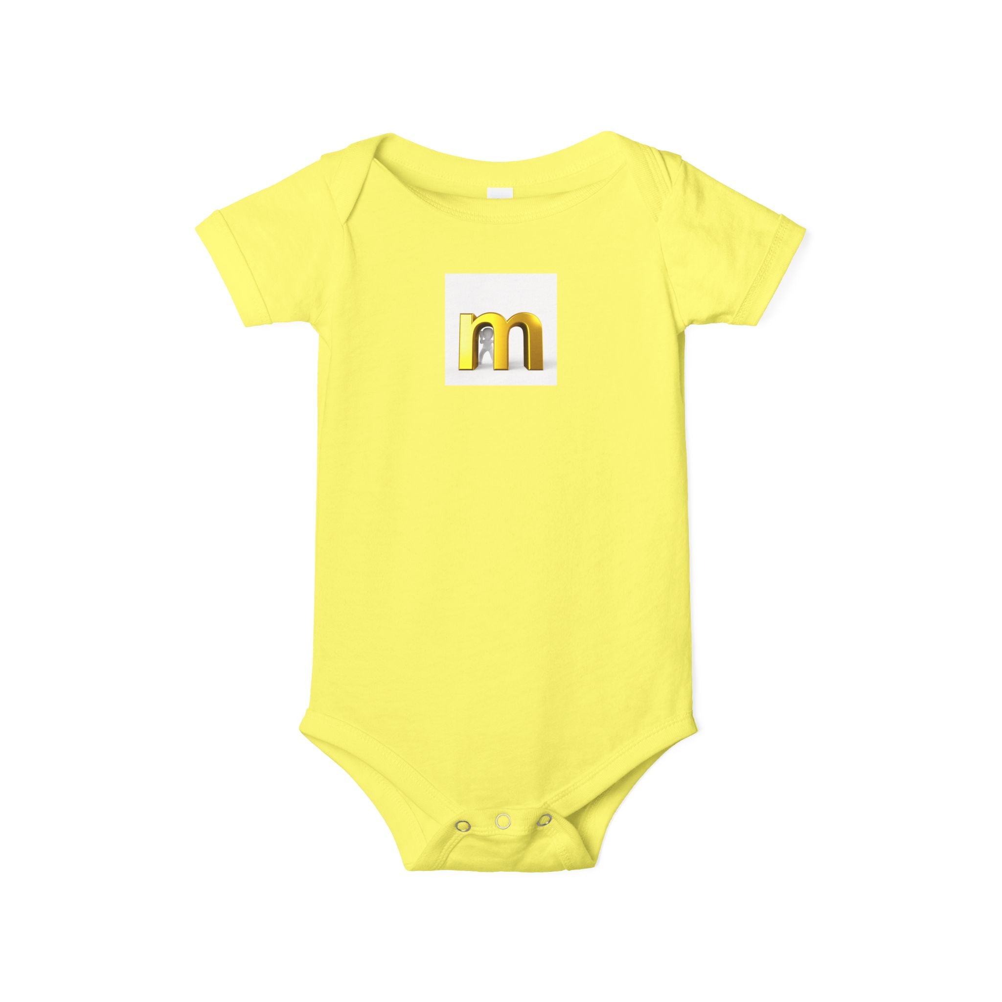 Body bébé « M » doré | Body de bébé monogramme initiale