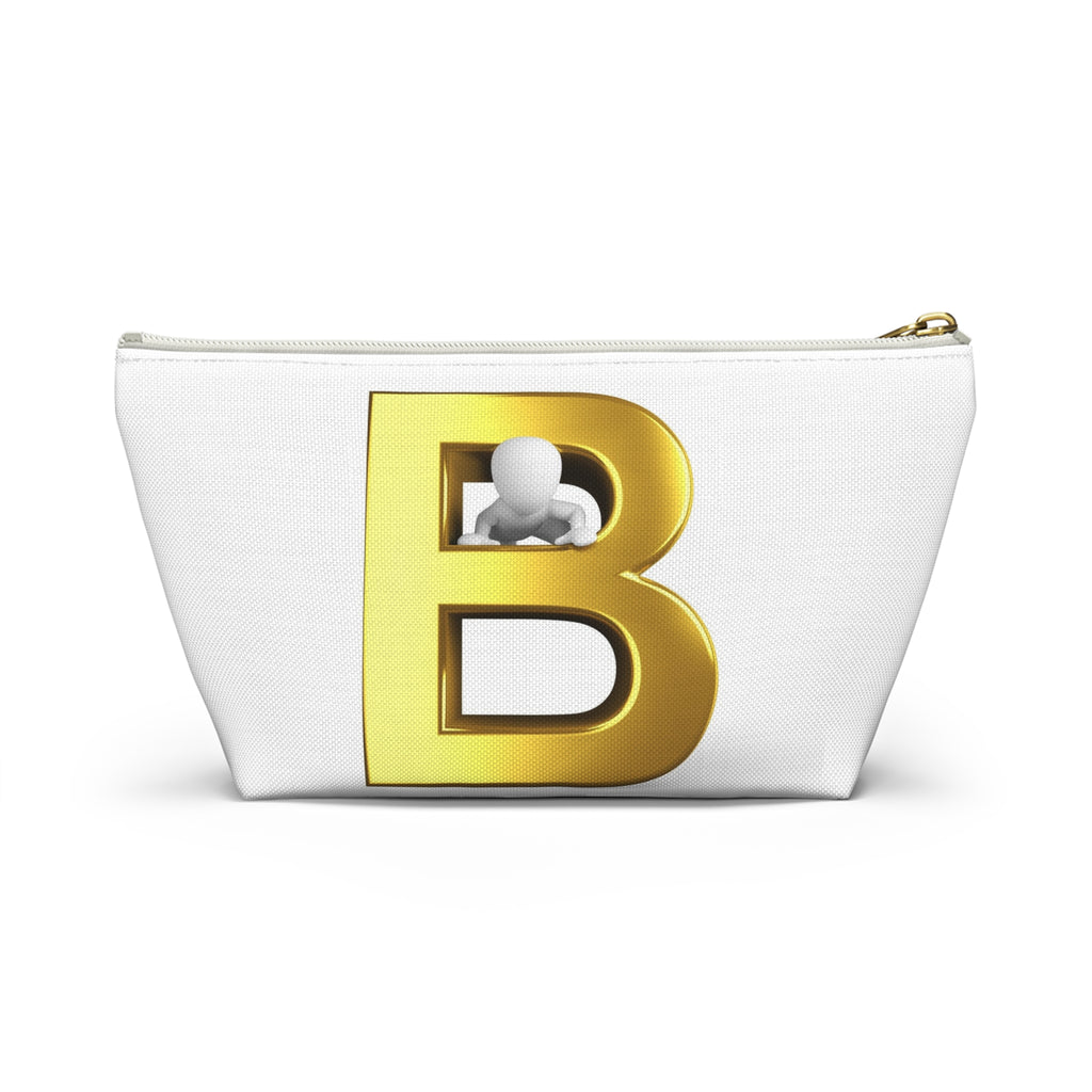Gold Letter B Initial Accessory Pouch