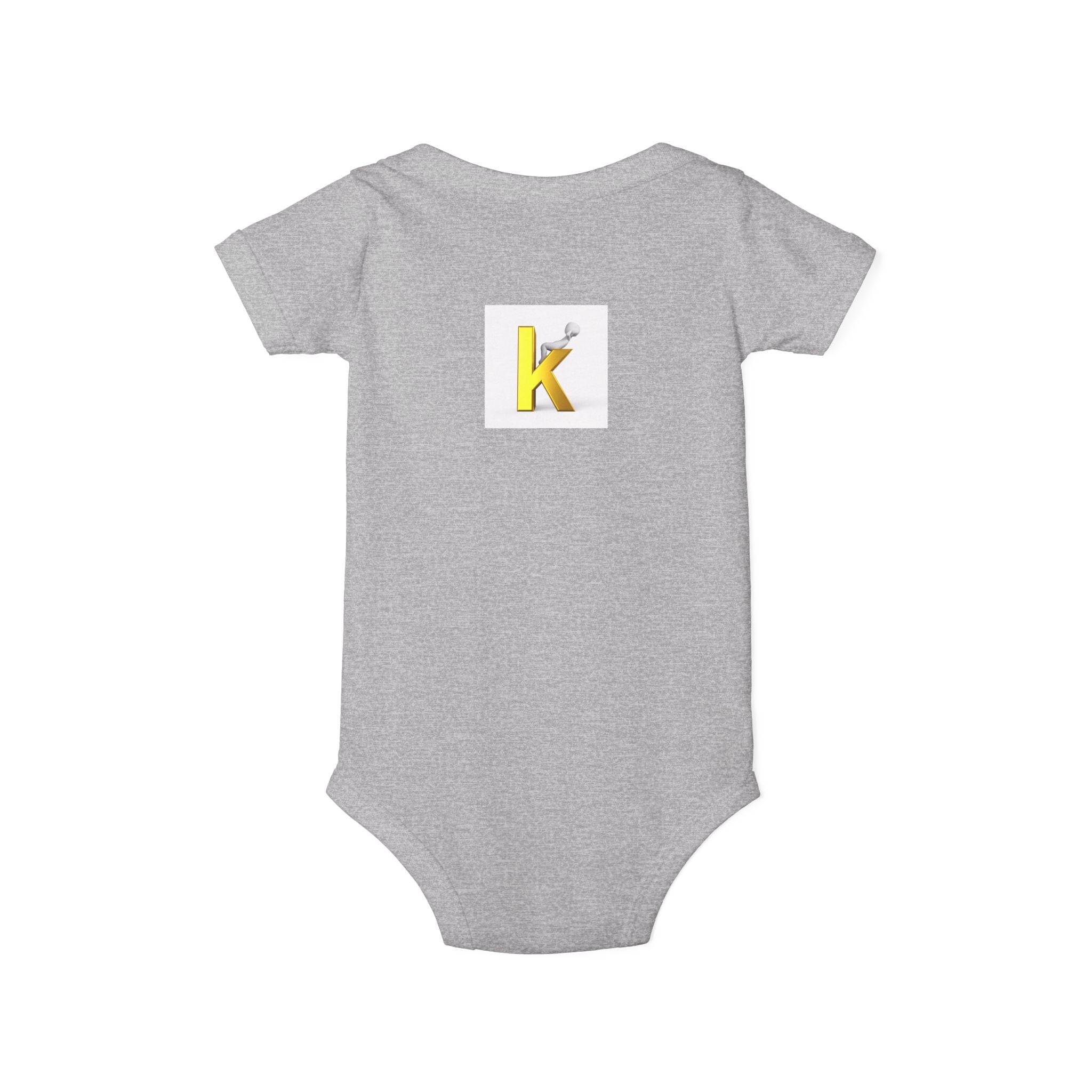 Yellow Letter K Initial Onesie | Infant One Piece