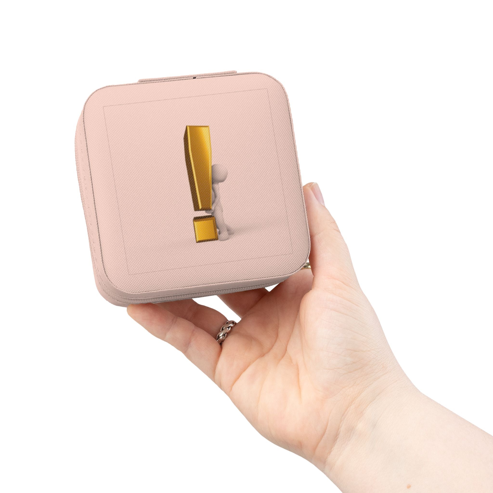 Mini maliste Accent Exclamation Bijoux Étui de Voyage | Cuir Synthétique Compact