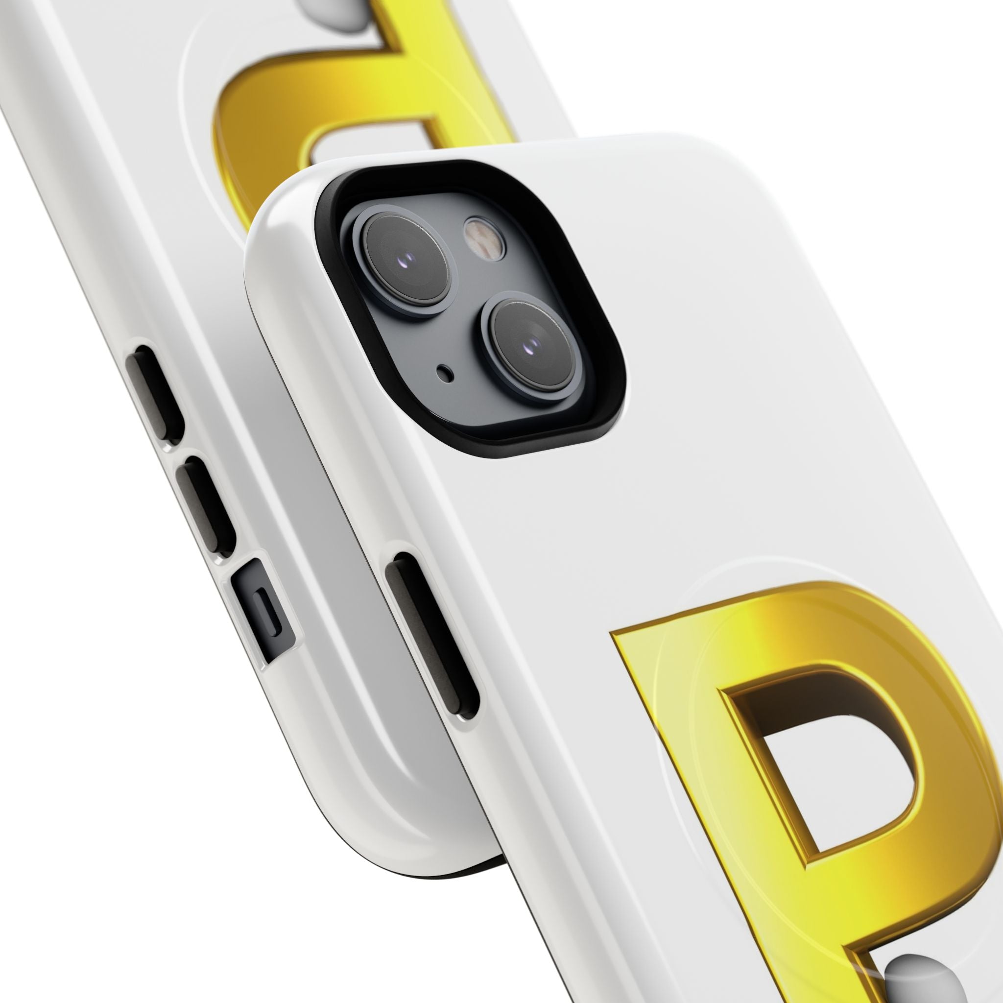 Gold Letter P Monogram Phone Case | Tough Magnetic Case
