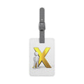 Gold X Monogram Luggage Tag | Rectangle Polyester