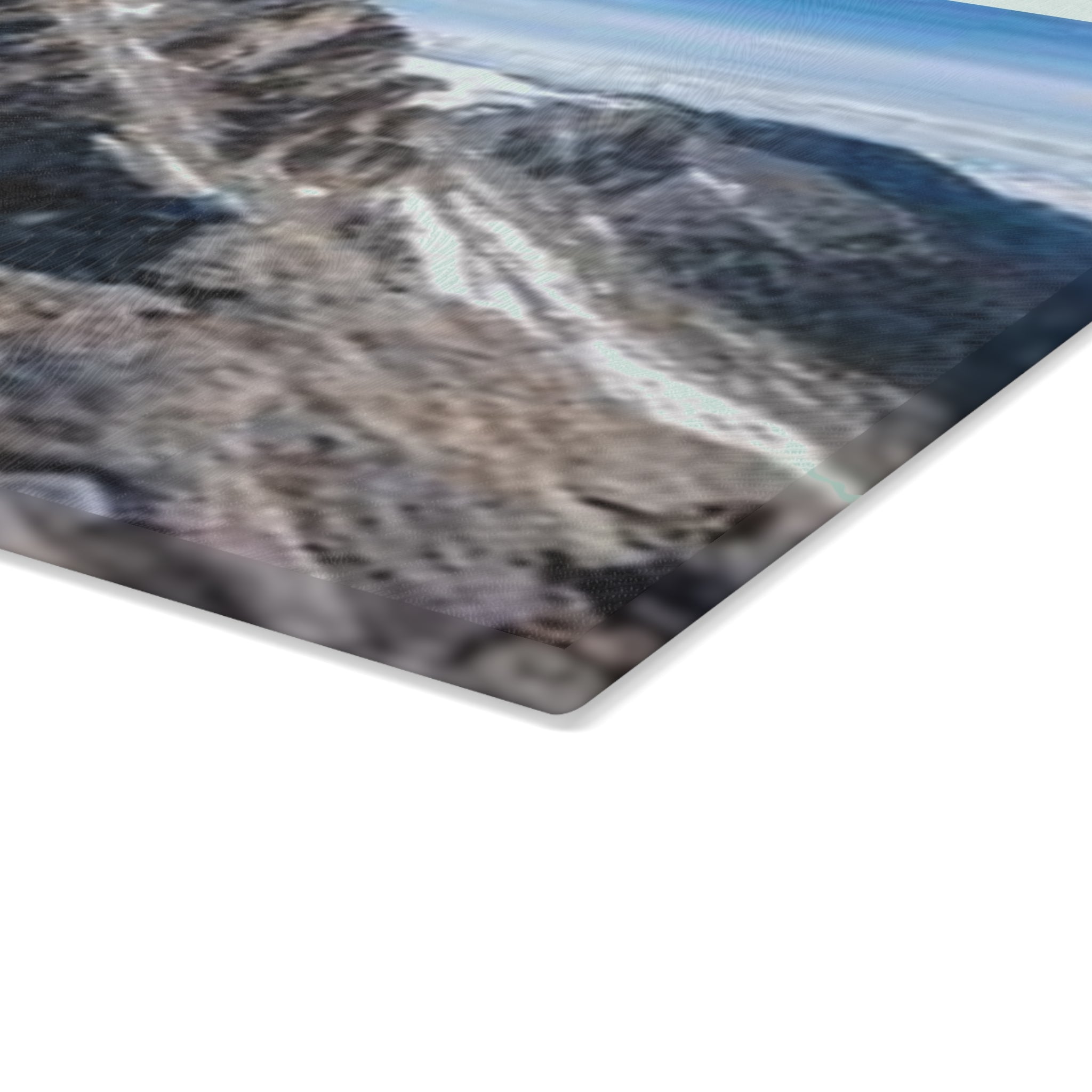 Mountain Peak Glass Cutting Board | Scenic Photo, Kitchen Countertop