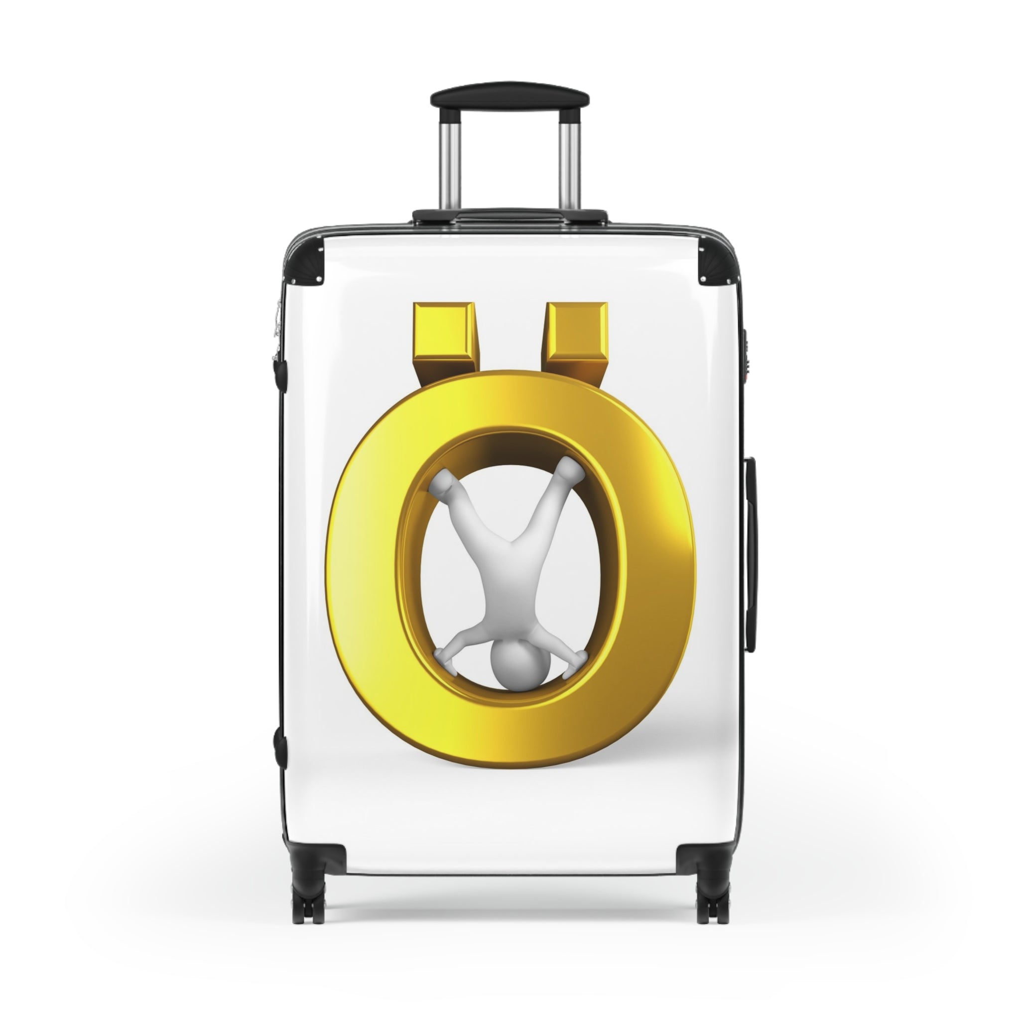 Gold Letter Ö Suitcase | Initial Luggage