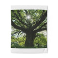 Sunlit Oak Tree Duvet Cover | Forest Canopy Nature Bedding