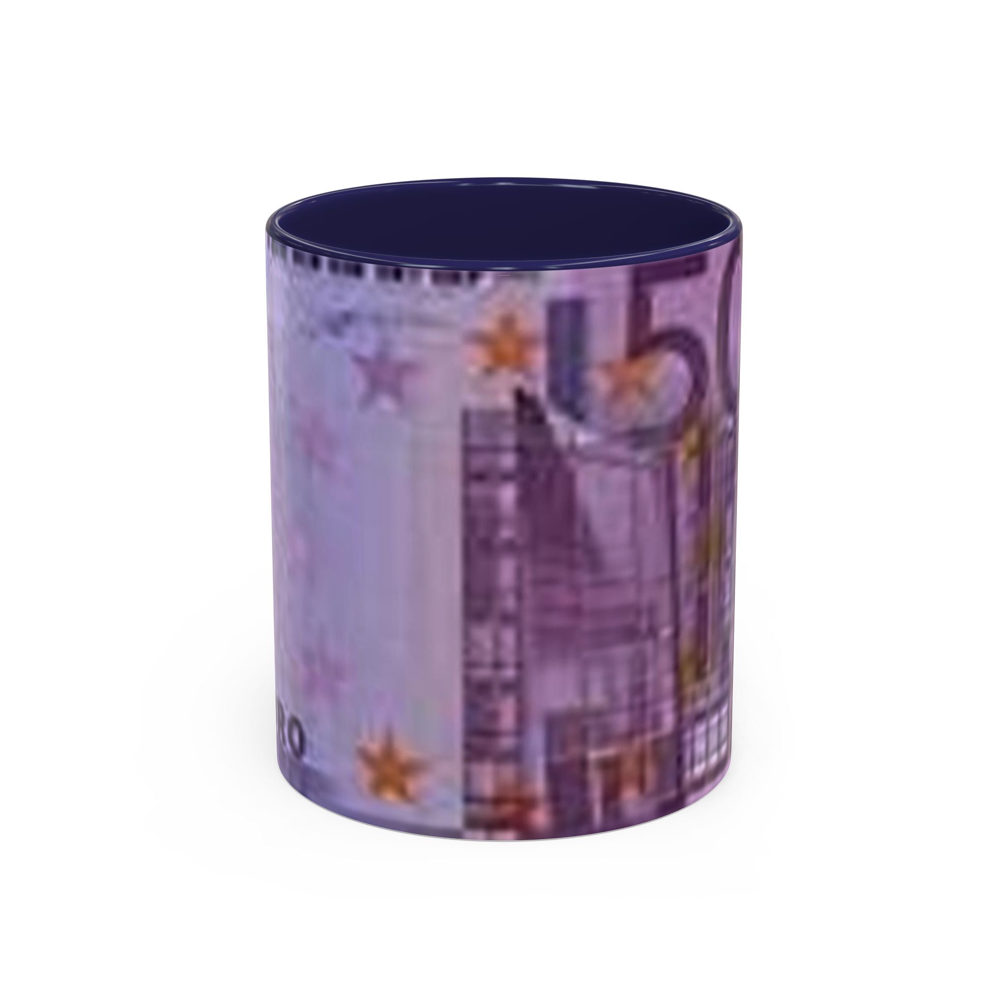 Mug Billet de 500 Euros | Mug à café avec anse et intérieur colorés 325 ml 440 ml