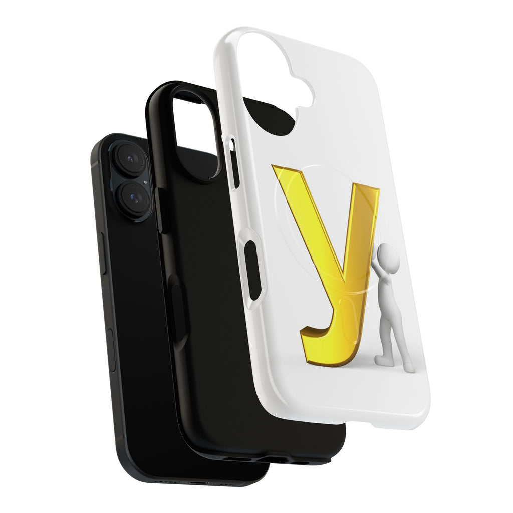 Gold Letter Y phone case | Tough Magnetic Cases