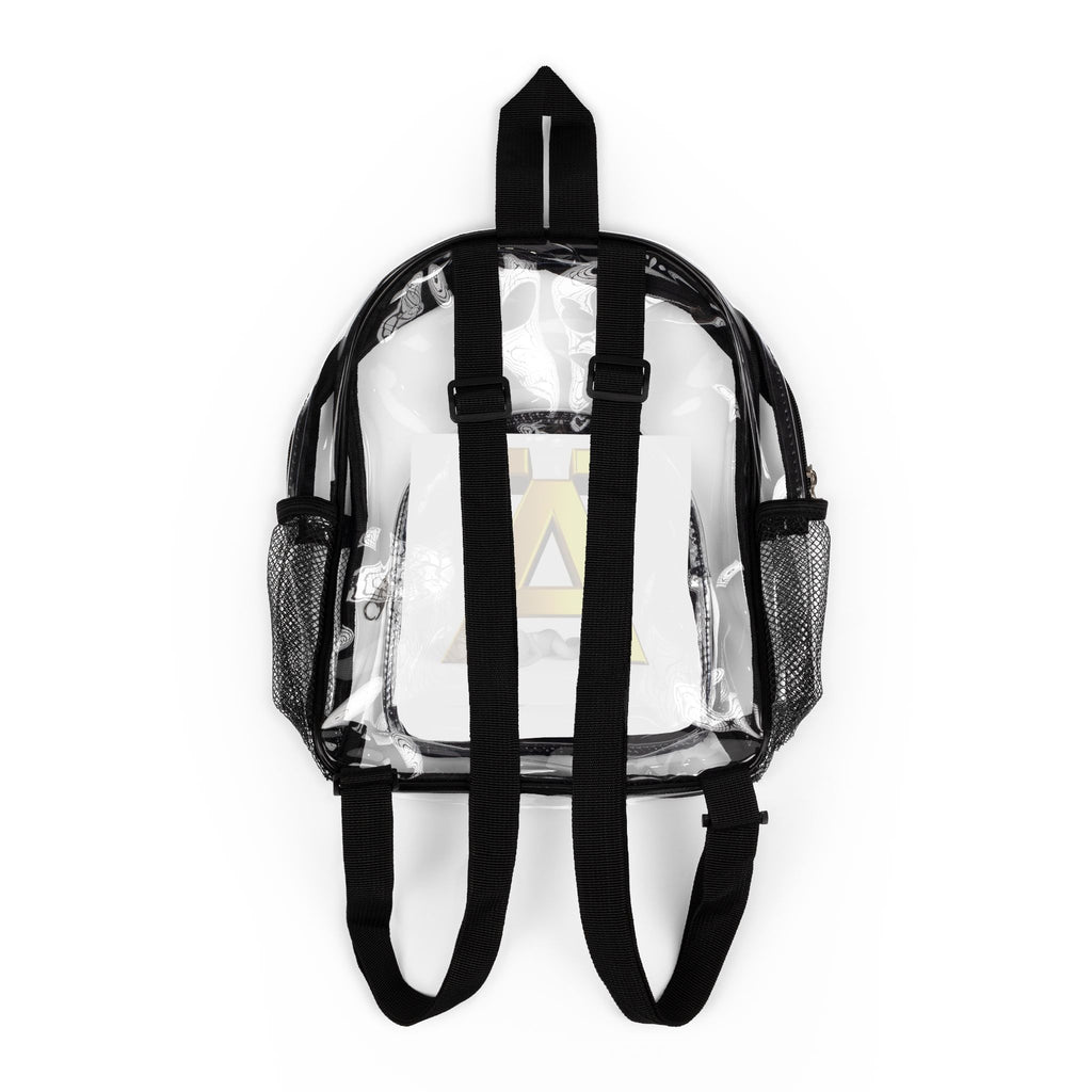 Gold Letter Ä Clear Stadium Backpack | Clear School Stadium Bag