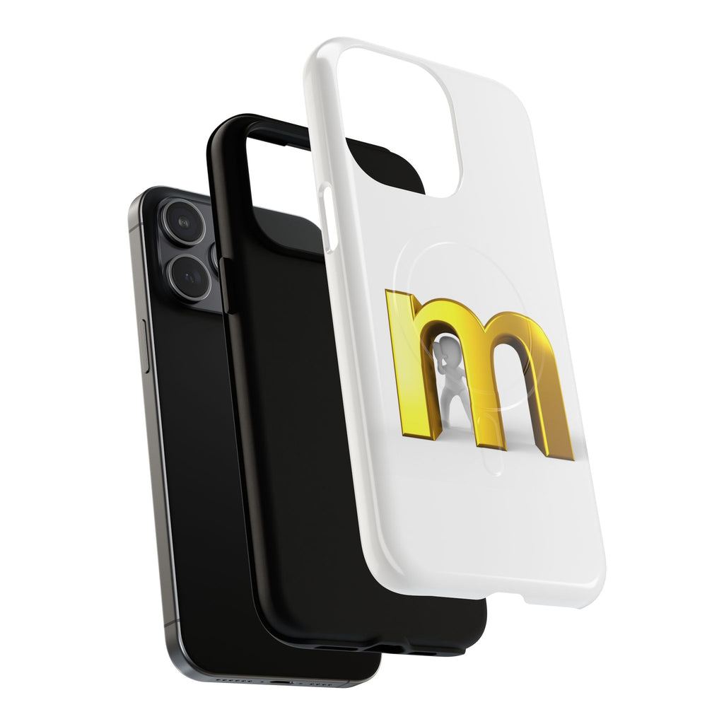 Gold Letter M phone case | Magnetic Tough Case, Monogram Initial