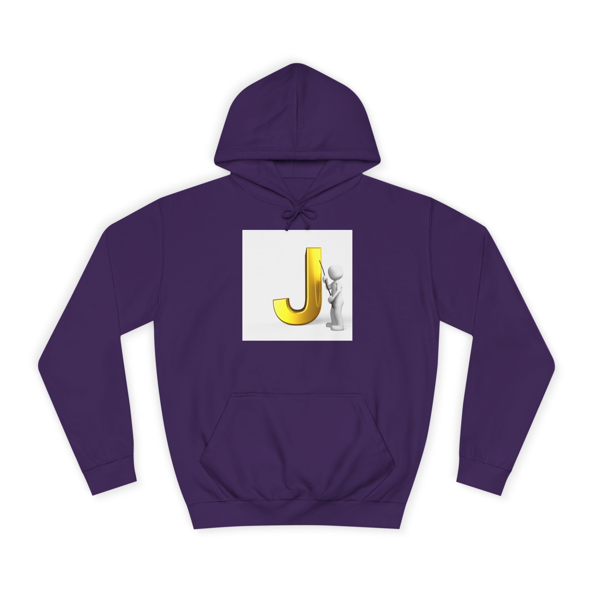 Golden Letter J Initial Hoodie | Monogram J Sweatshirt