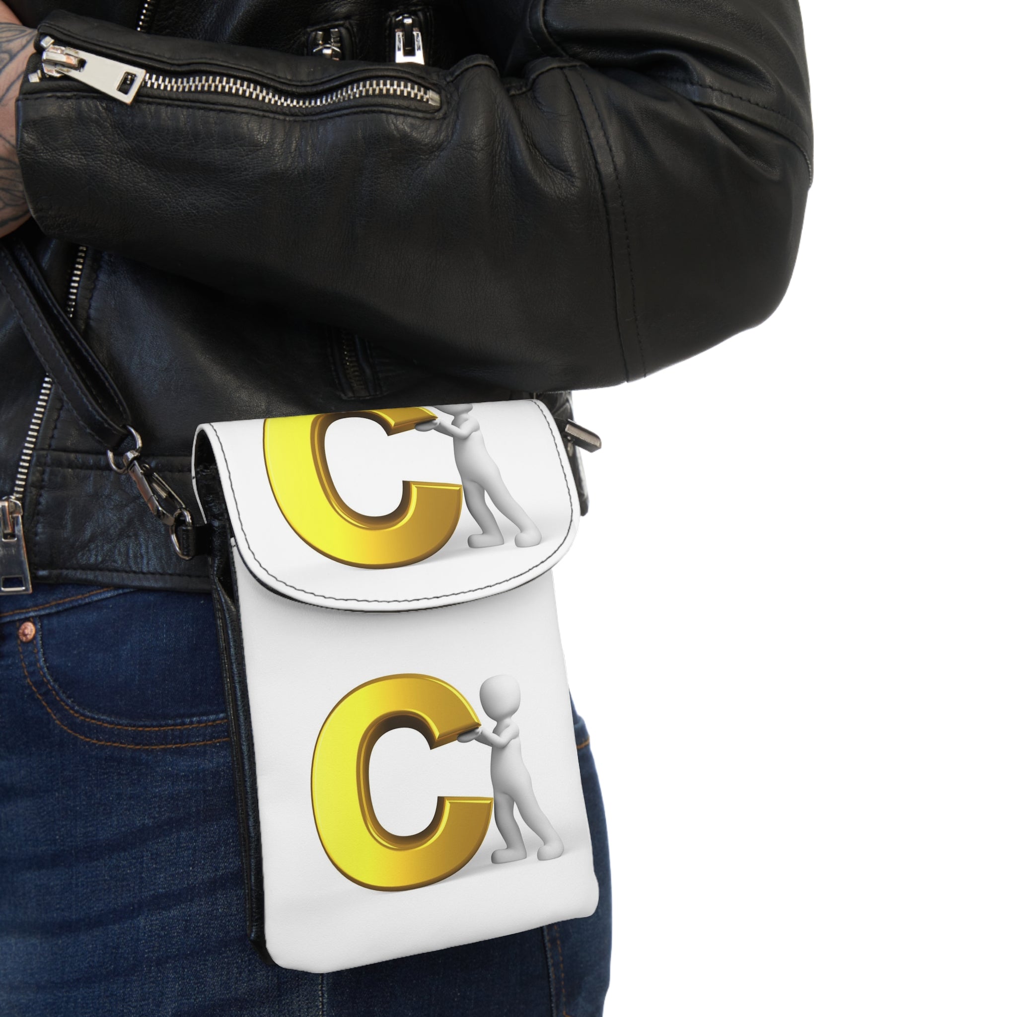 3D Letter C Character Phone Wallet | Small Cell Phone Wallet