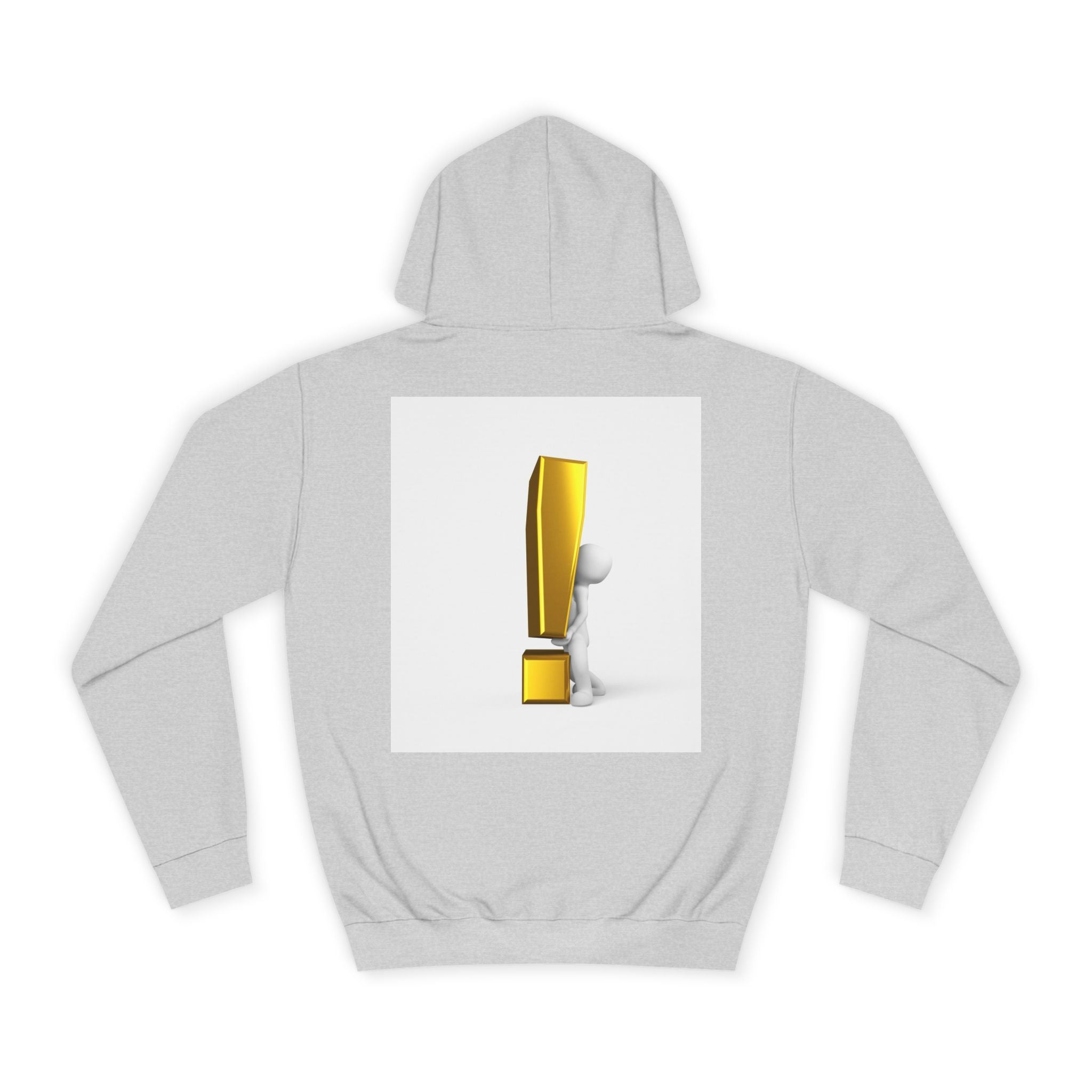 Gold Exclamation Mark Hoodie | Minimal Symbol Sweatshirt