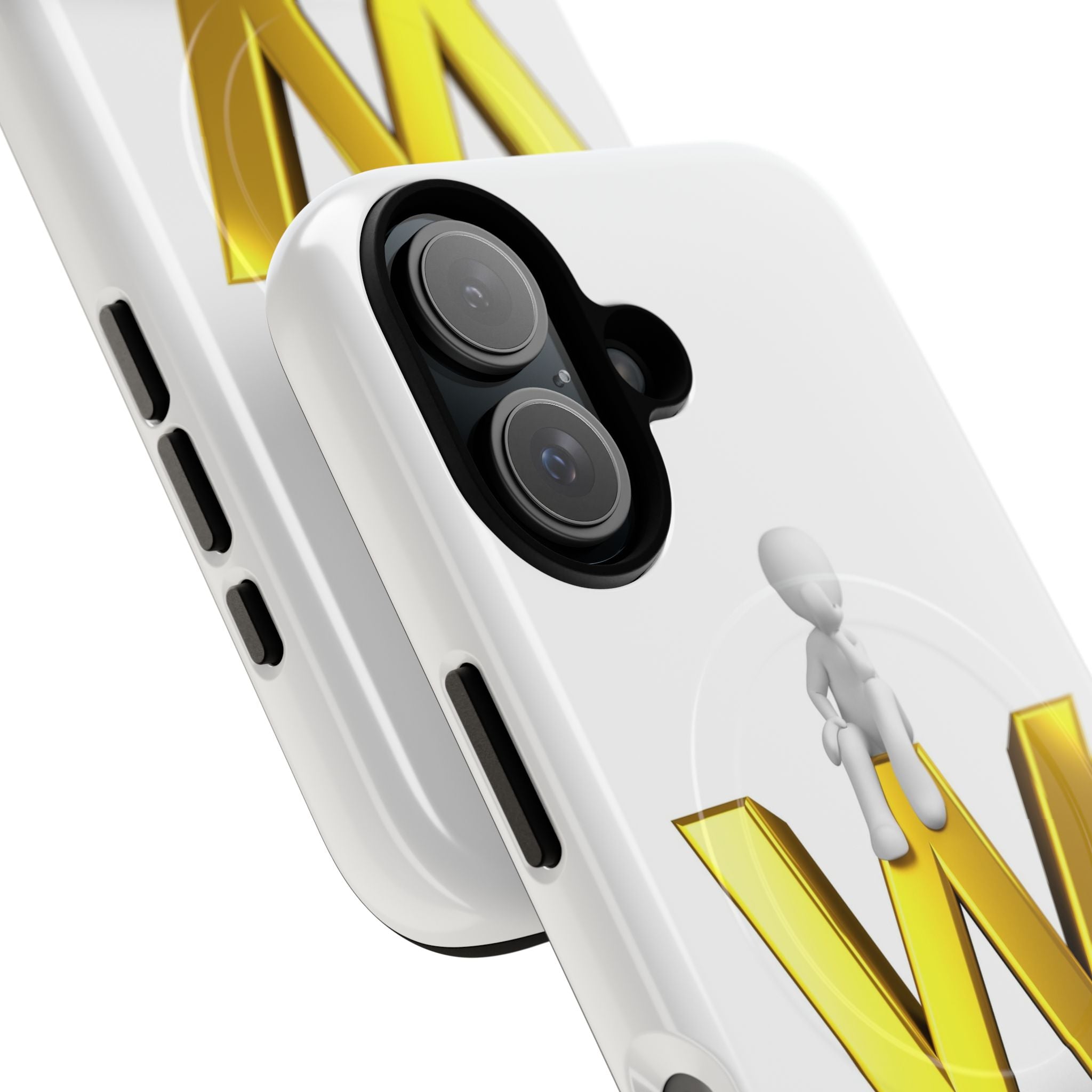 3D Stick Figure on Gold W Phone Case | Tough Magnetic Case