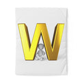 Gold Letter W Initial Duvet Cover | Monogram Bedding