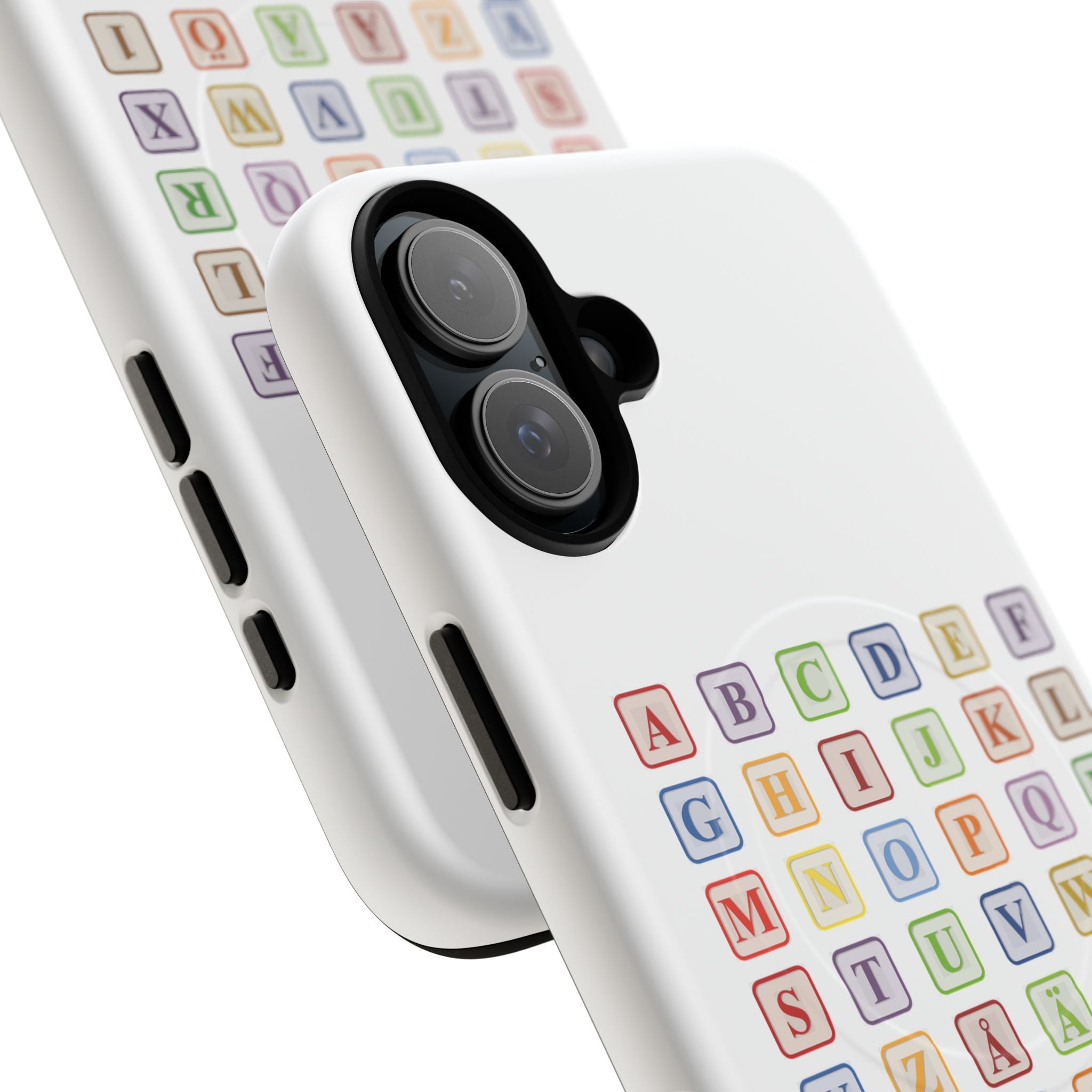 Alphabet Blocks Phone Case | Magnetic Tough Case, Colorful Letter Grid