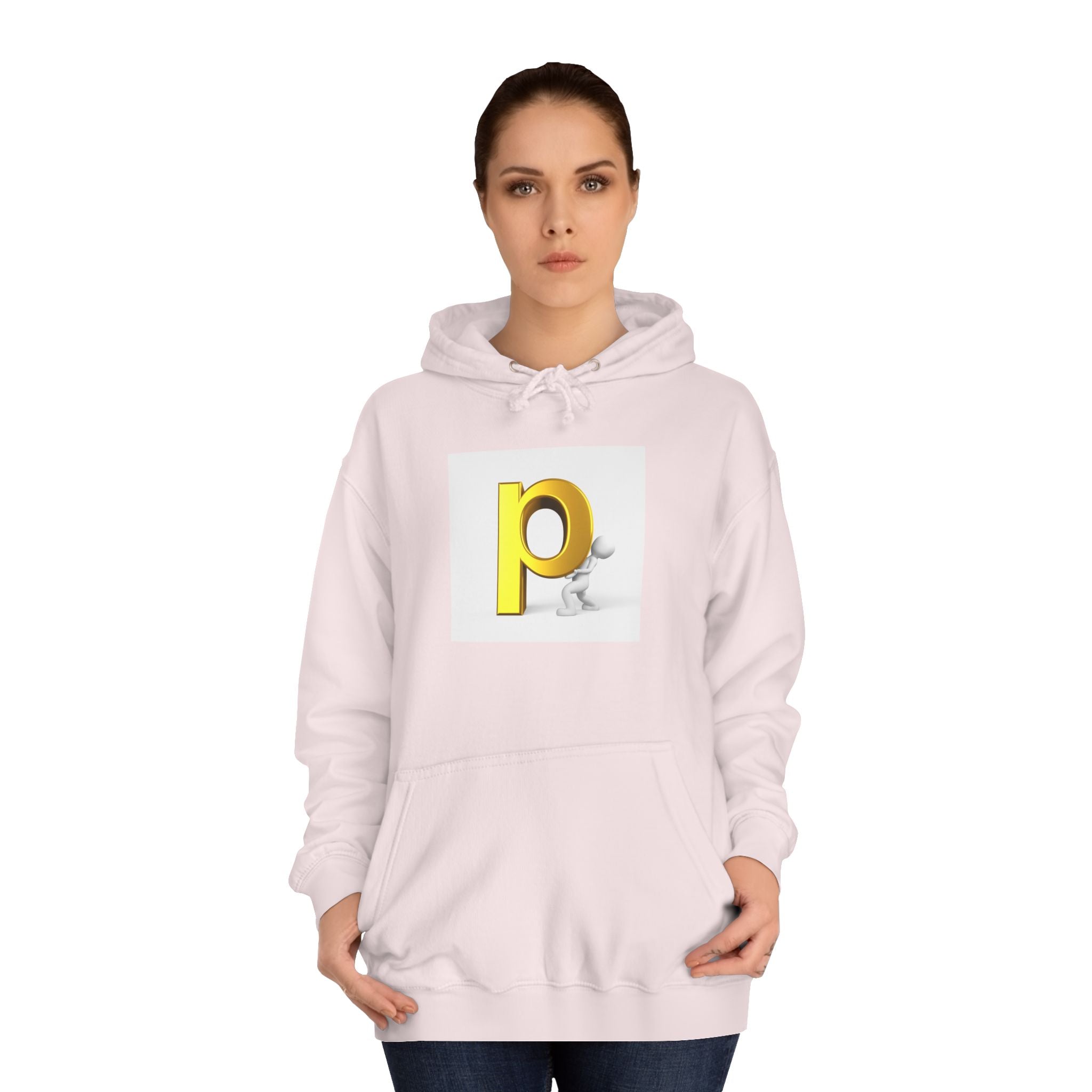 3D Letter P Character Hoodie | Initial P Monogram Pullover