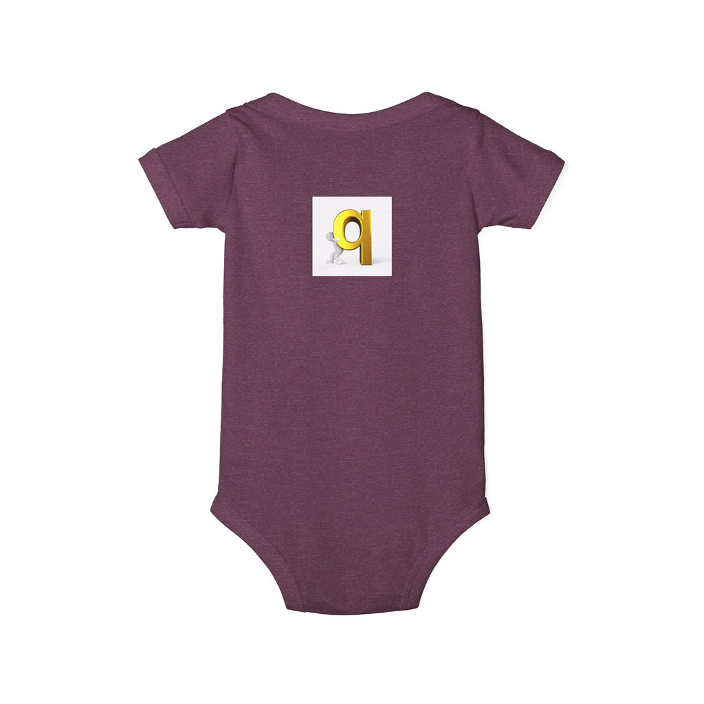 Letter q Illustration Onesie | Minimal Baby Bodysuit