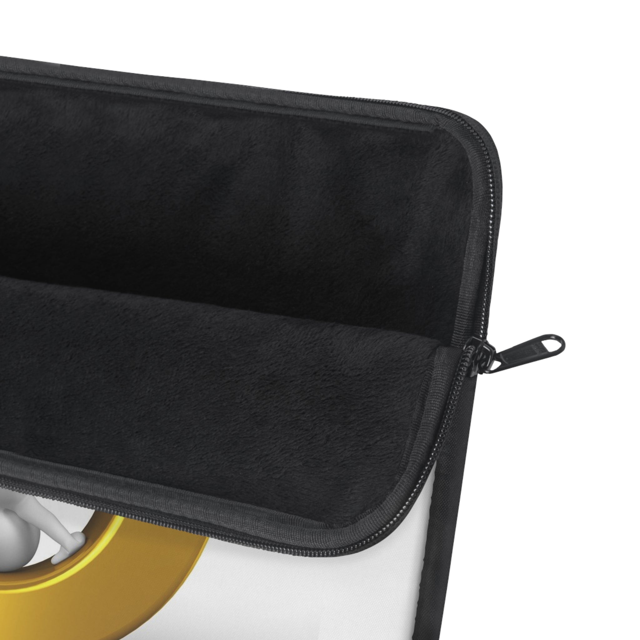 Golden Letter Ö with 3D Figure Laptop Sleeve | Minimal Tech Accessory