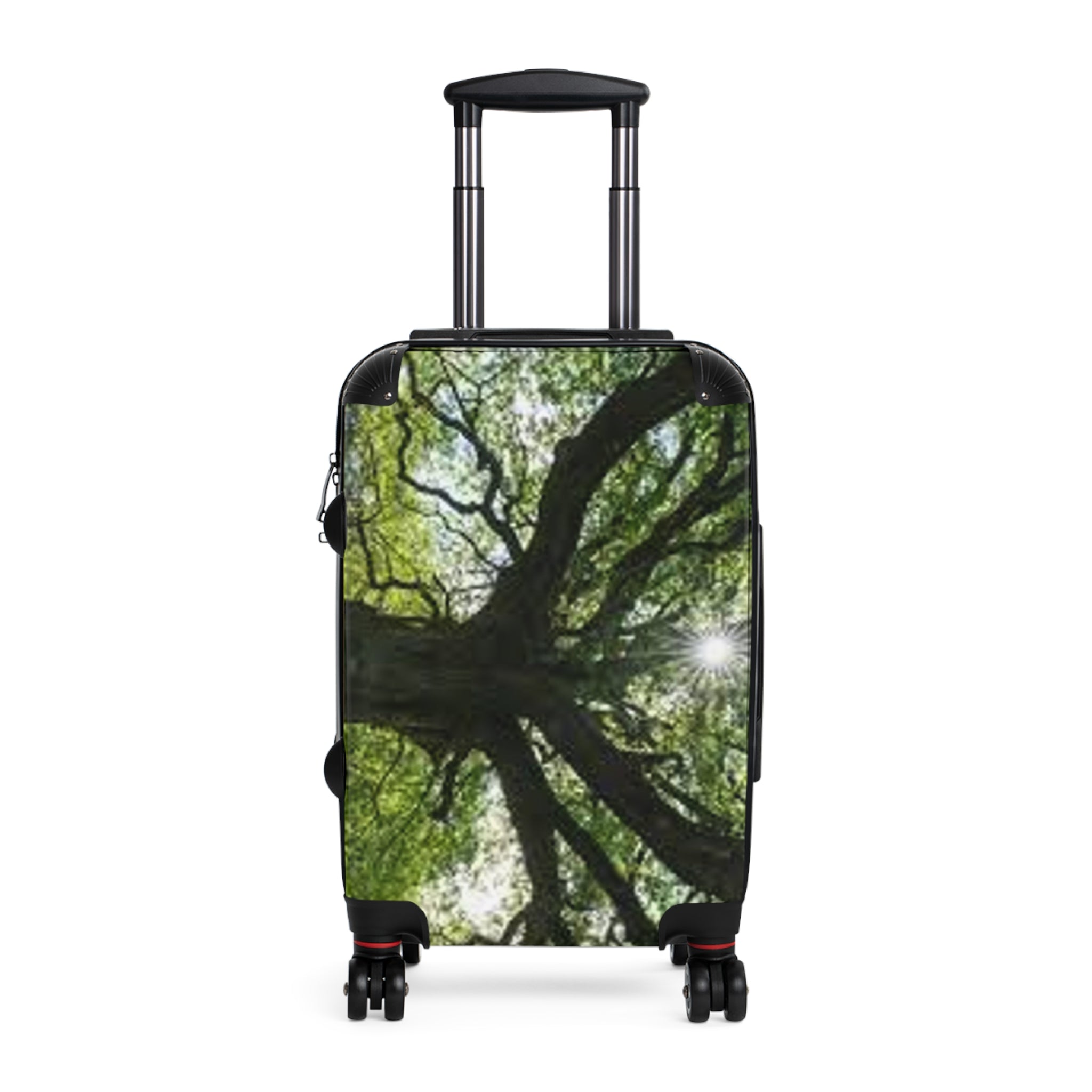 Sunlit Tree Canopy Suitcase | Nature Luggage, Forest Photography