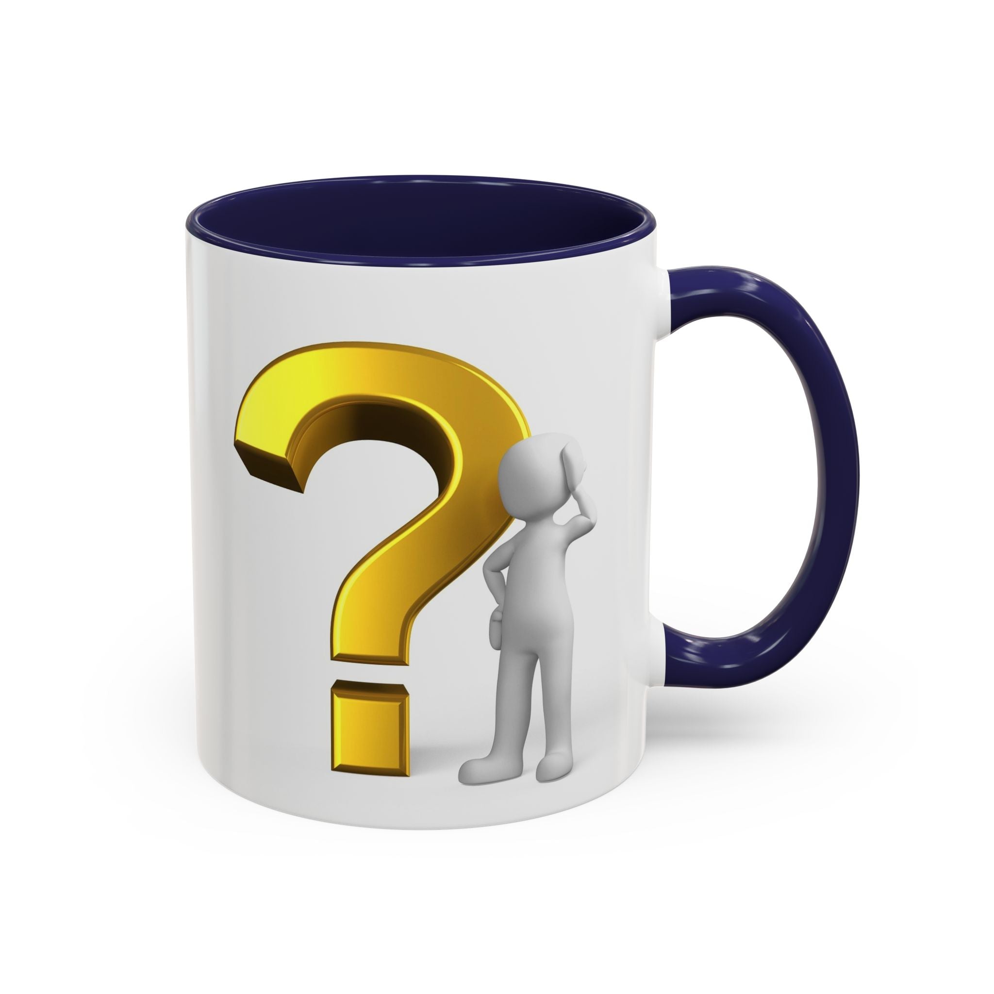 Fragezeichen-Figur-Tasse | Akzent-Kaffeetasse