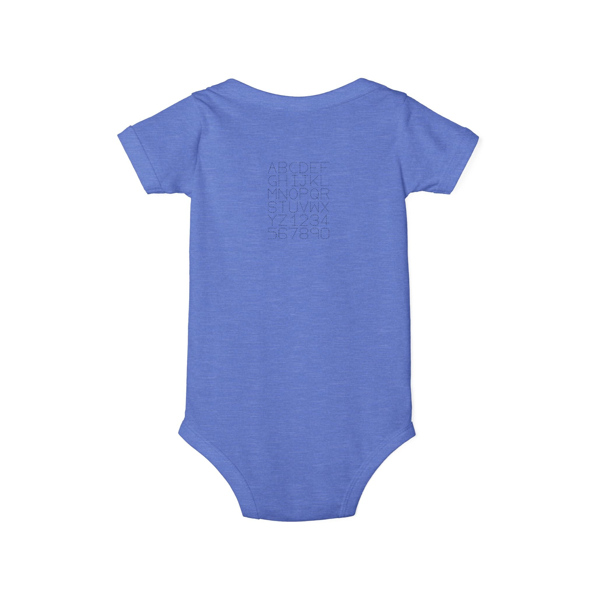 Minimal Dotted Alphabet Infant Onesie | Plain Baby Bodysuit