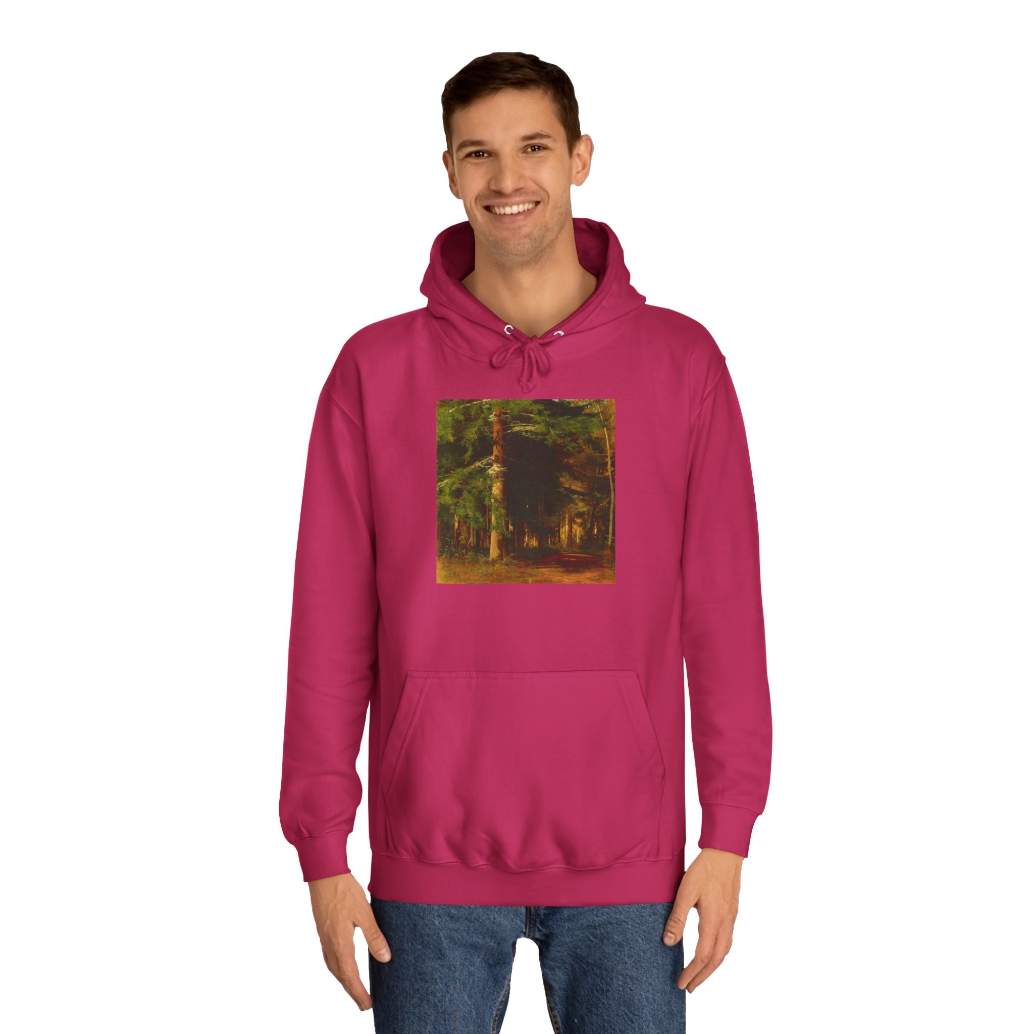 Forest Painting Hoodie | Vintage Woodland Trees Sweatshirt