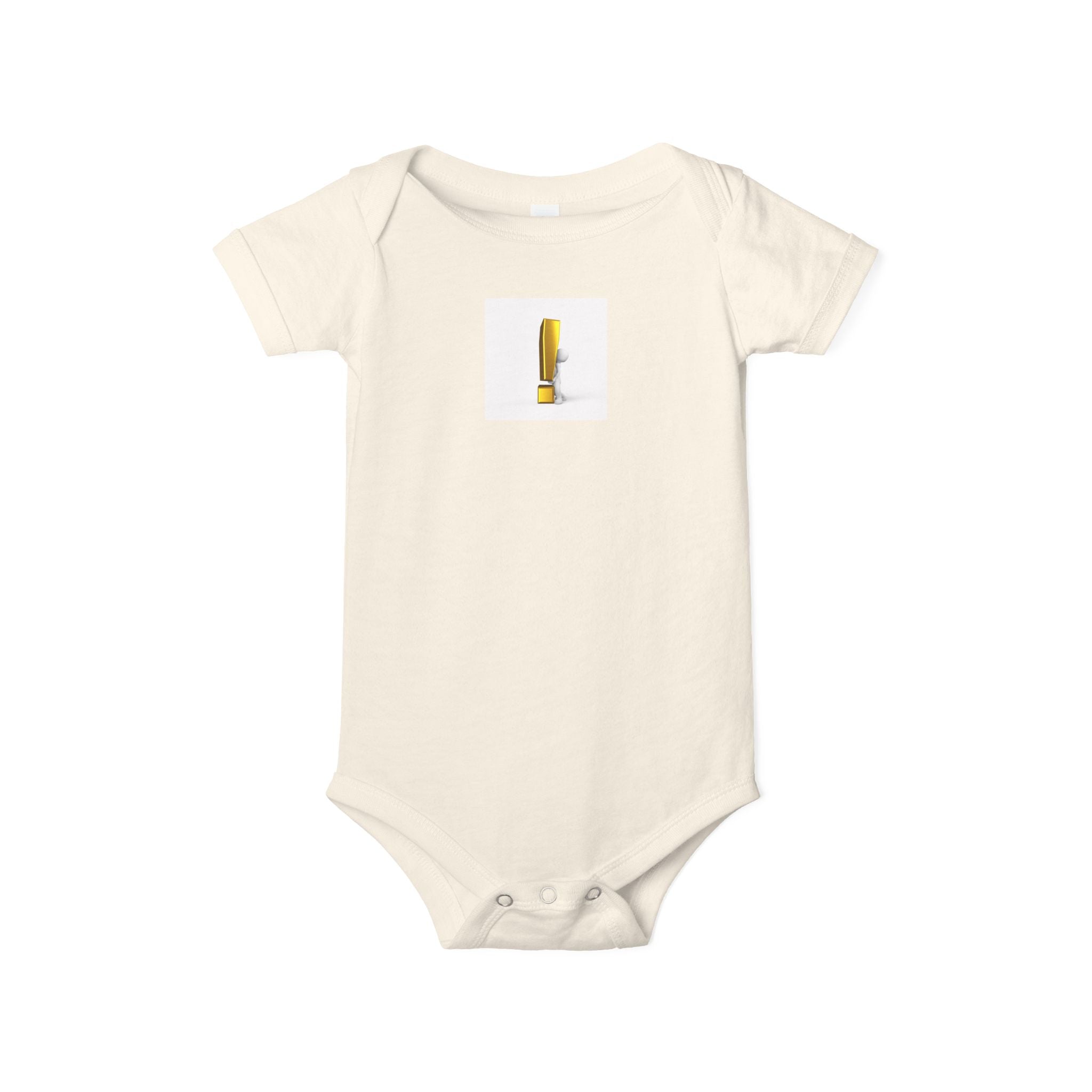 Grenouillère point d'exclamation jaune | Body bébé, Art minimaliste pour le bain de bébé