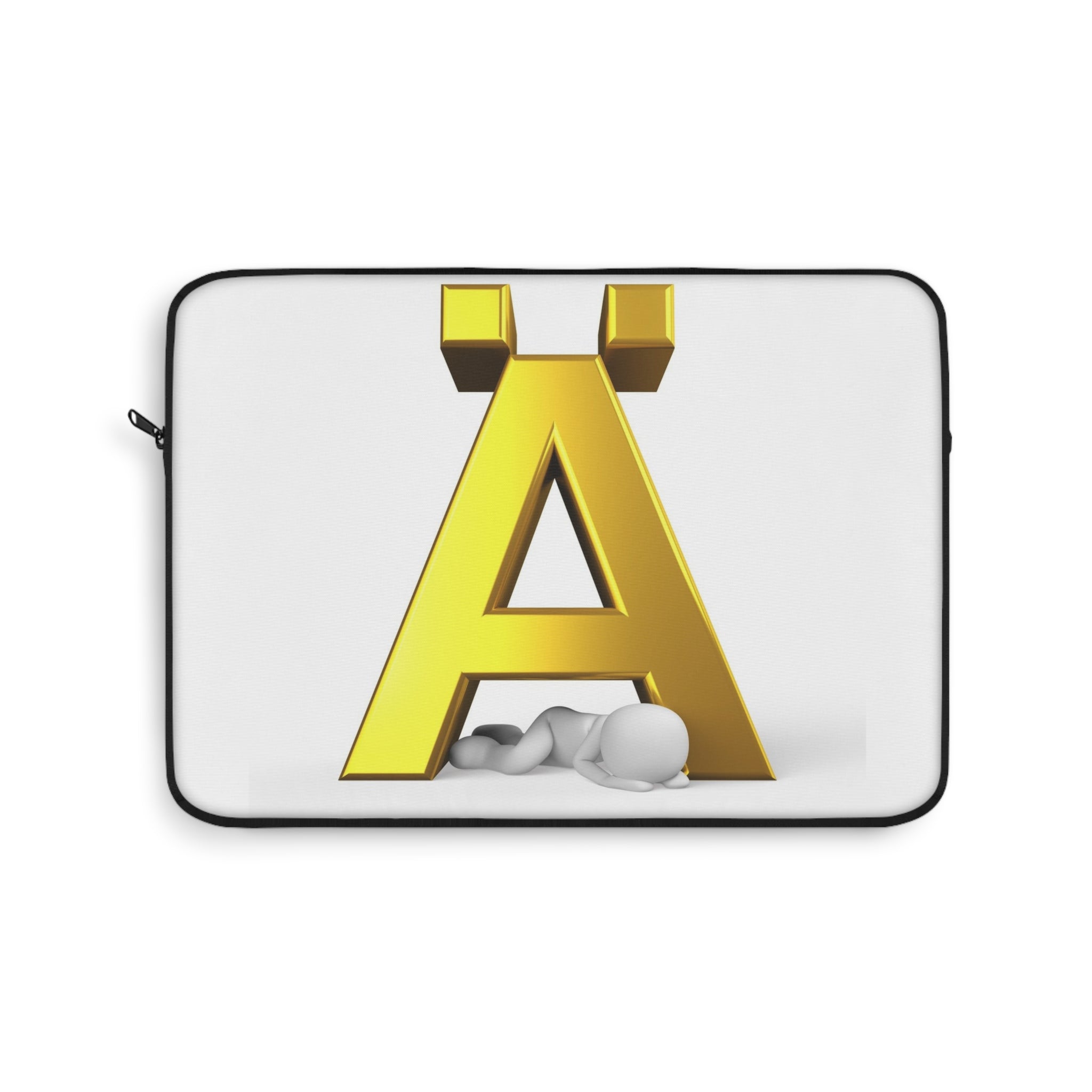 Housse d'ordinateur portable monogramme lettre Ä or | Design scandinave initial