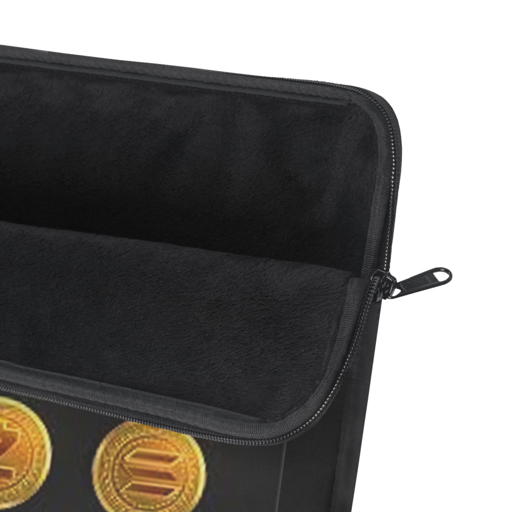 Cryptocurrency Coin Icons Laptop Sleeve | Bitcoin Ethereum Ripple Litecoin Monero