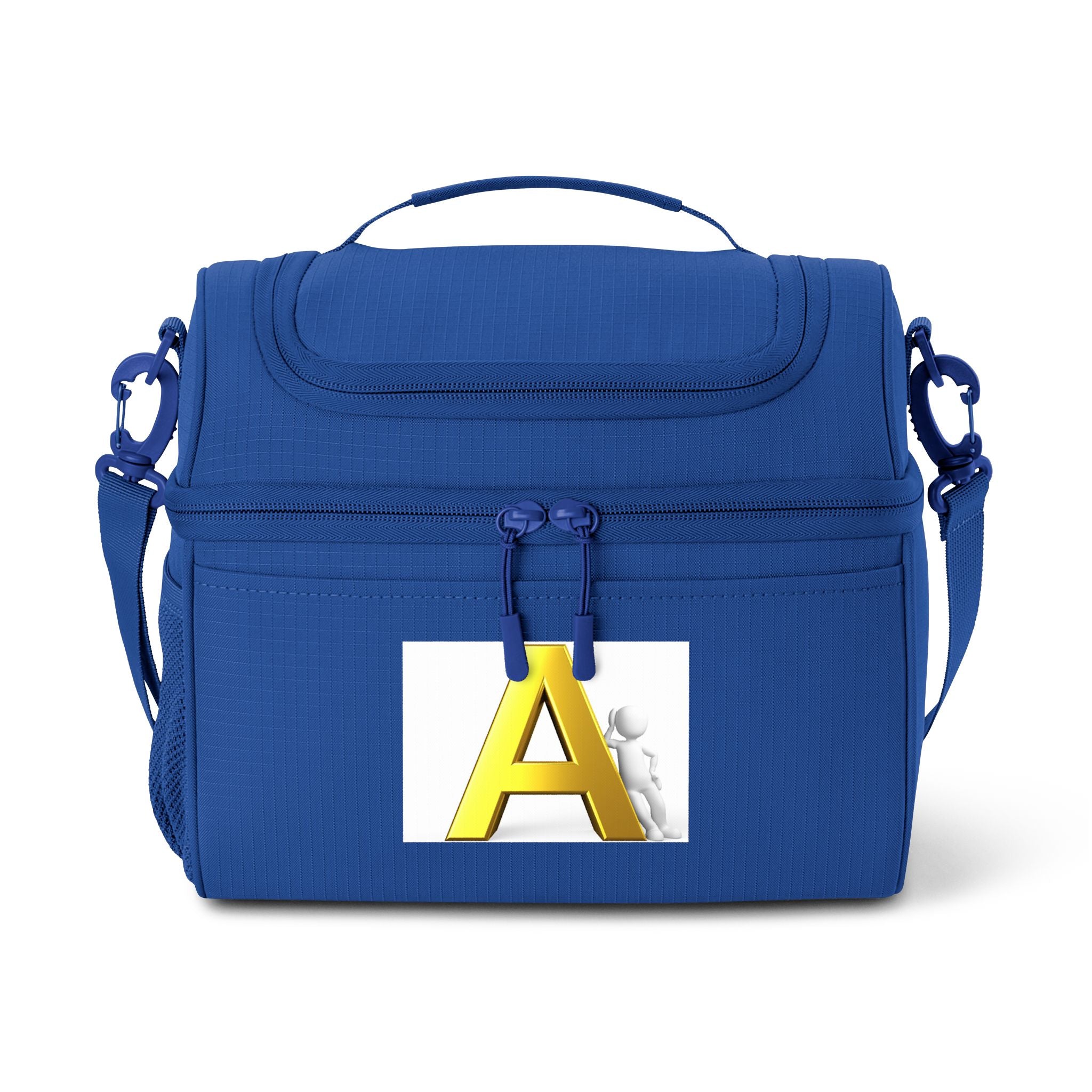 Sac isotherme à monogramme lettre A dorée | Sac isotherme initial personnalisé