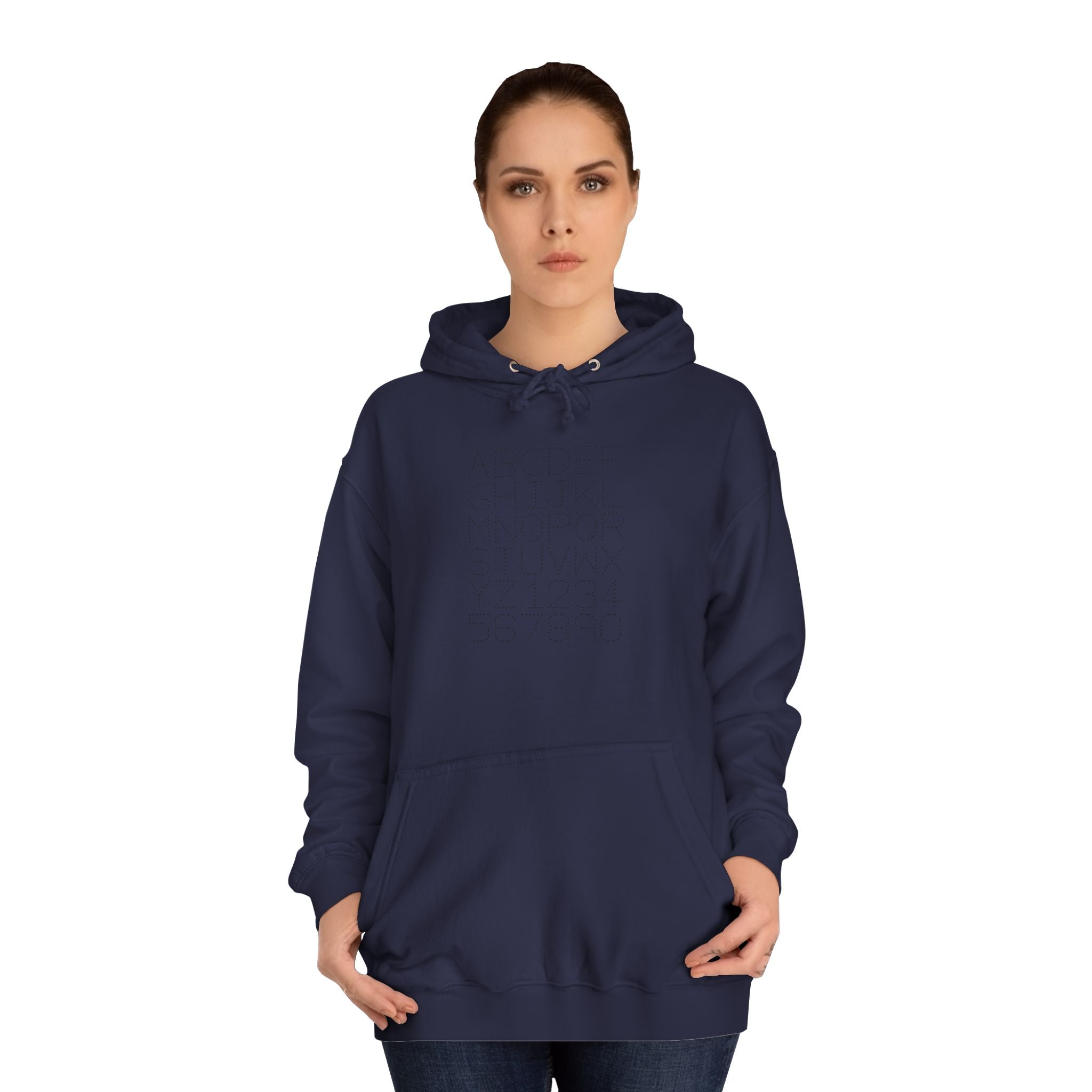 College Dotted Alphabet Hoodie | Campus Sweatshirt, Collegiate Style