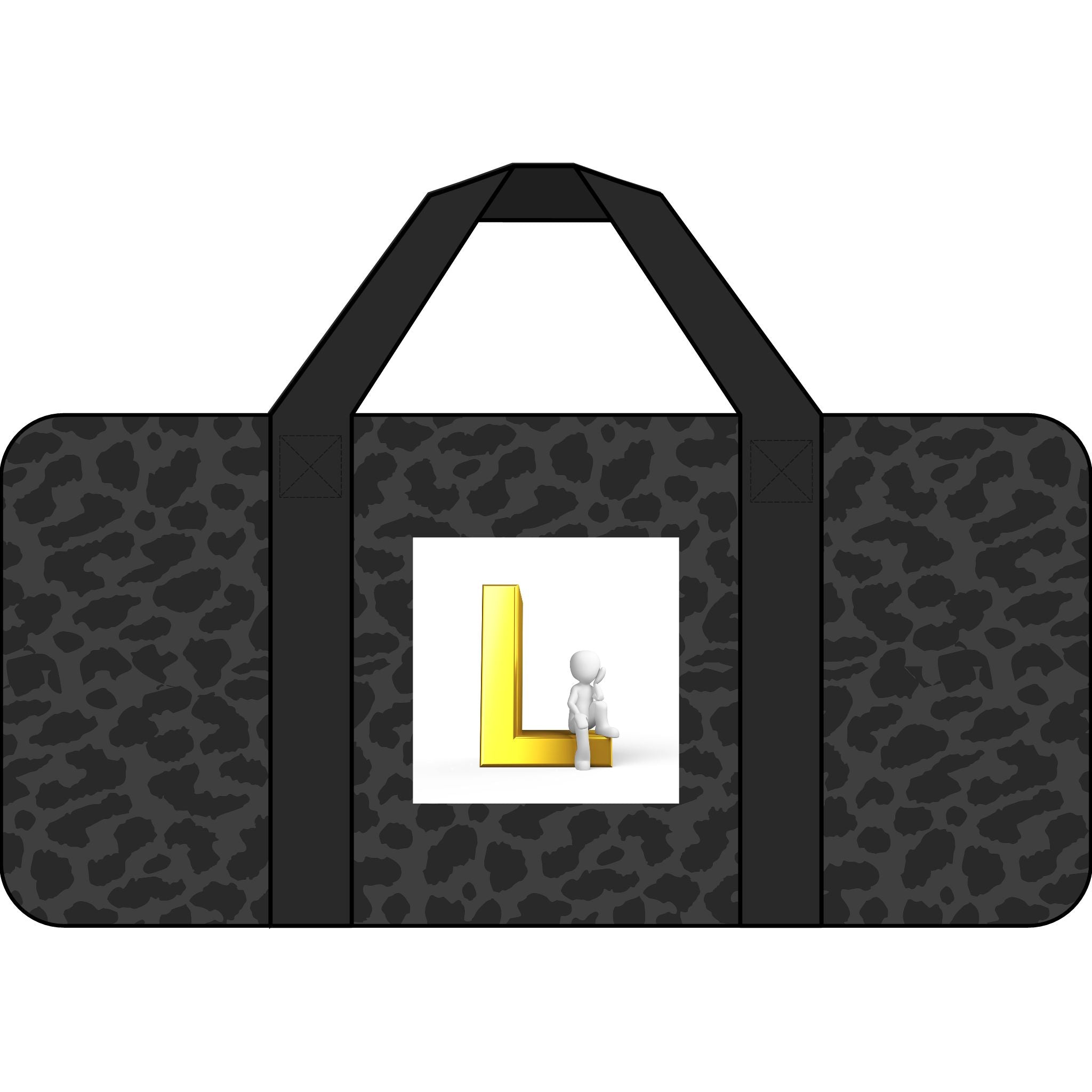 Yellow Letter L Logo Tripper Duffel Bag | Checker or Camo Strap Options