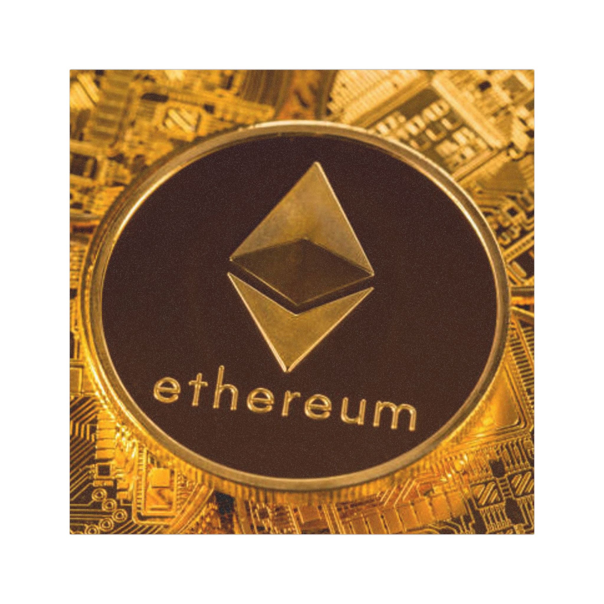 Ethereum Coin Car Magnet | Crypto Emblem Magnetic Decal