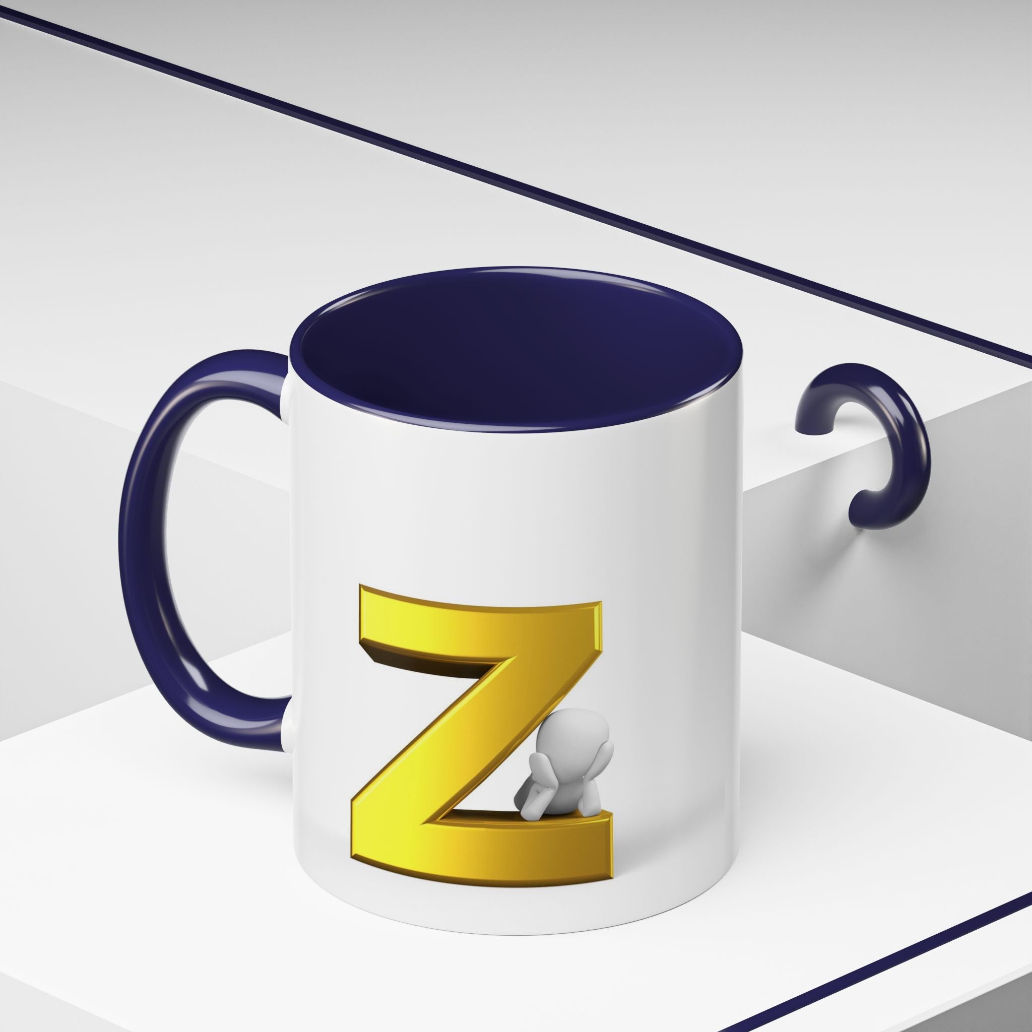 Gold Letter Z Initial Mug | Accent Coffee Mug 11oz or 15oz