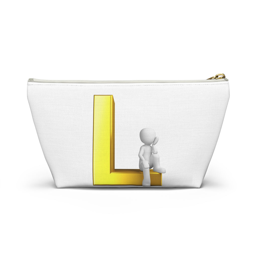 3D Letter L with Sitting Figure Accessory Pouch