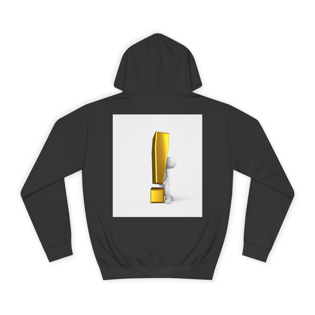 Gold Exclamation Mark Hoodie | Minimal Symbol Sweatshirt