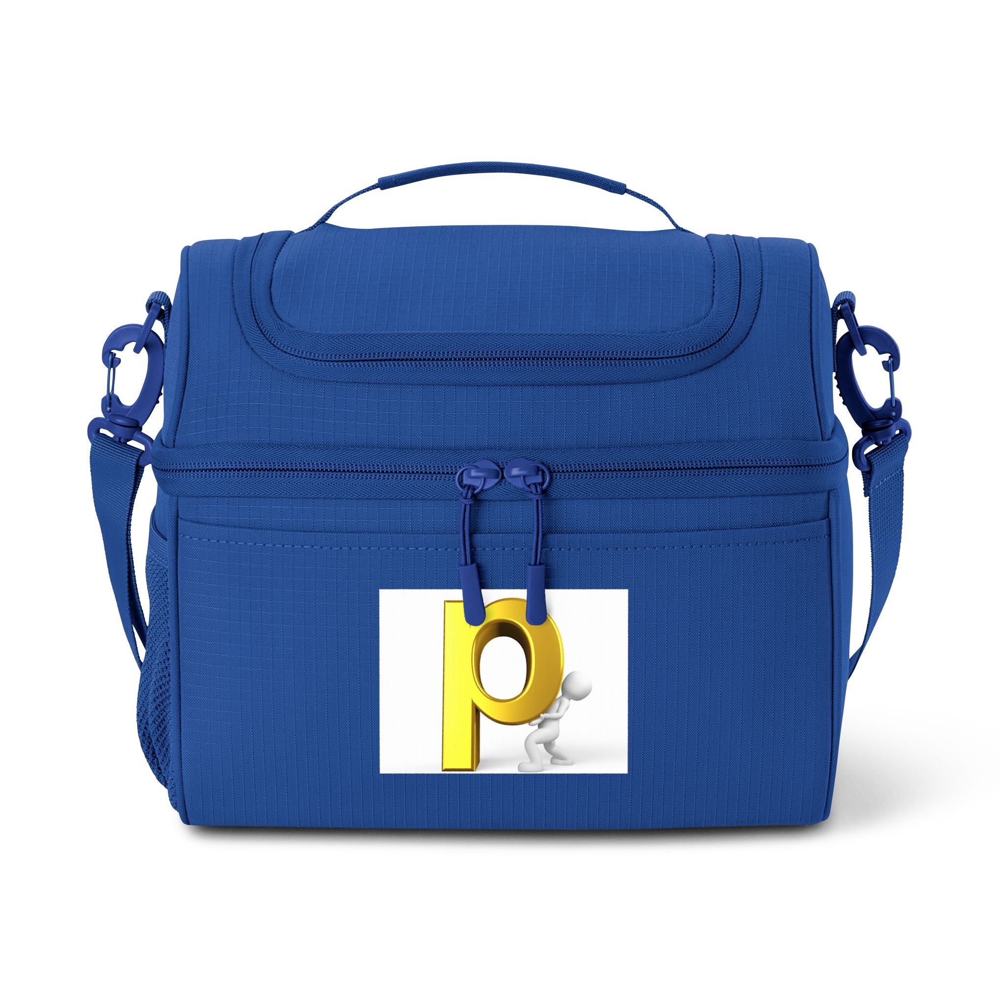 Yellow Letter P Character Cooler Bag | Initial Monogram Cooler Bag