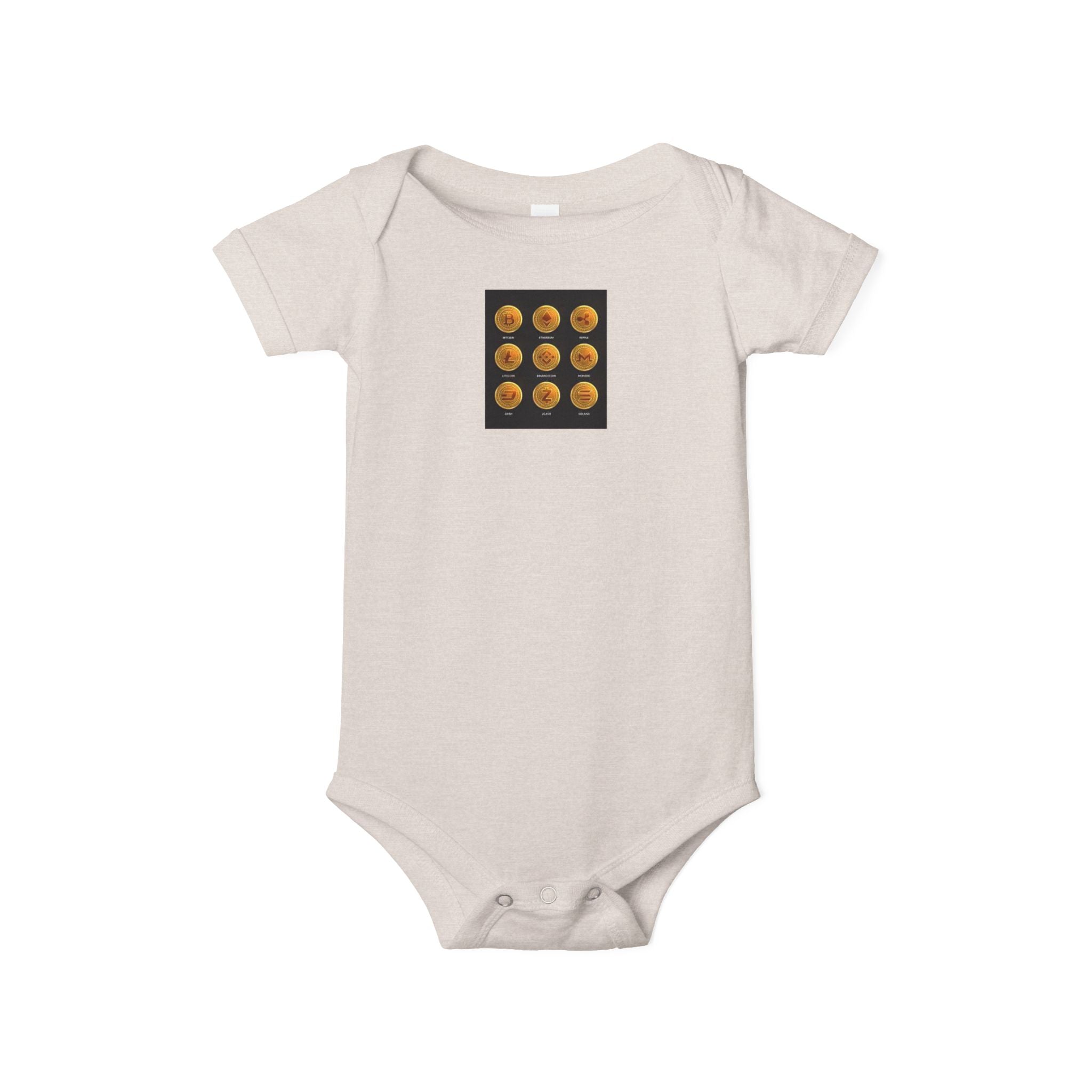 Grenouillère Bébé Pièce Unique Pièces de Monnaie Cryptomonnaie | Body Bébé Automne