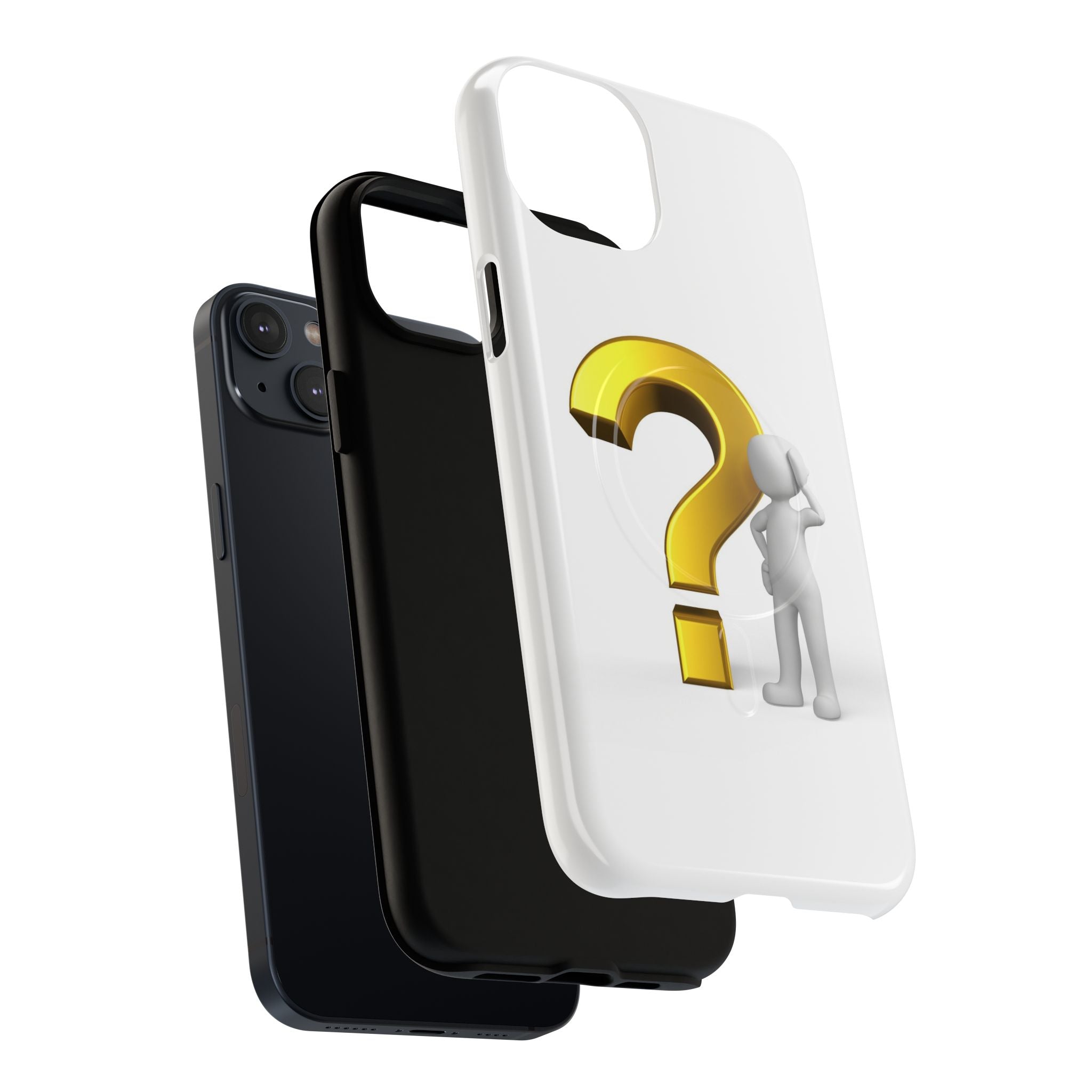 3D Question Mark Figure phone case | Tough Magnetic Case