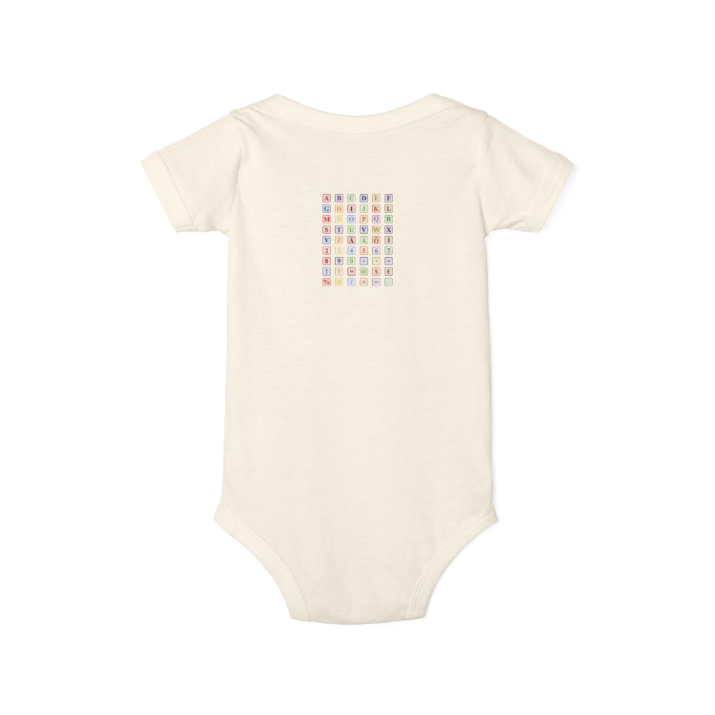 Colorful Alphabet Grid Infant One Piece | Baby Bodysuit