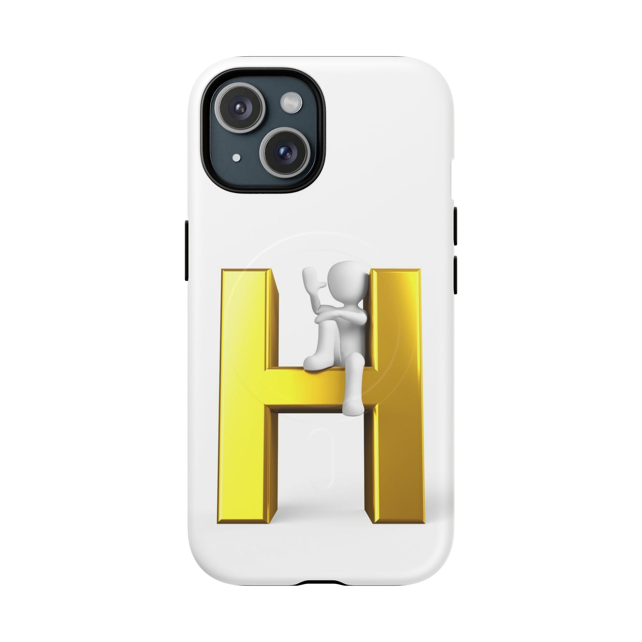 Coque de téléphone Grimpante Lettre H Dorée | Coque Magnétique Robuste